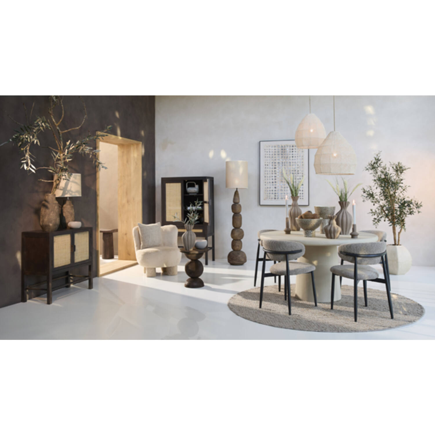 Stoel 79x76x77 cm KAMOVU beige