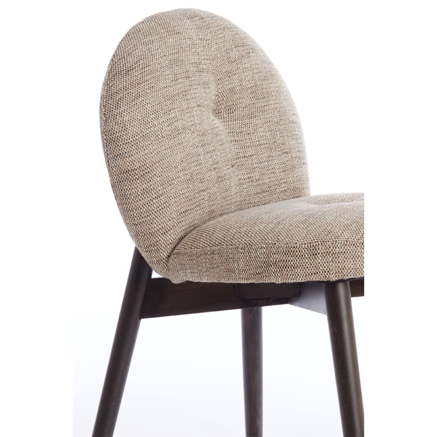 Eetkamerstoel 59x50x83 cm SINOSA bruin-crème+hout dnkr bruin