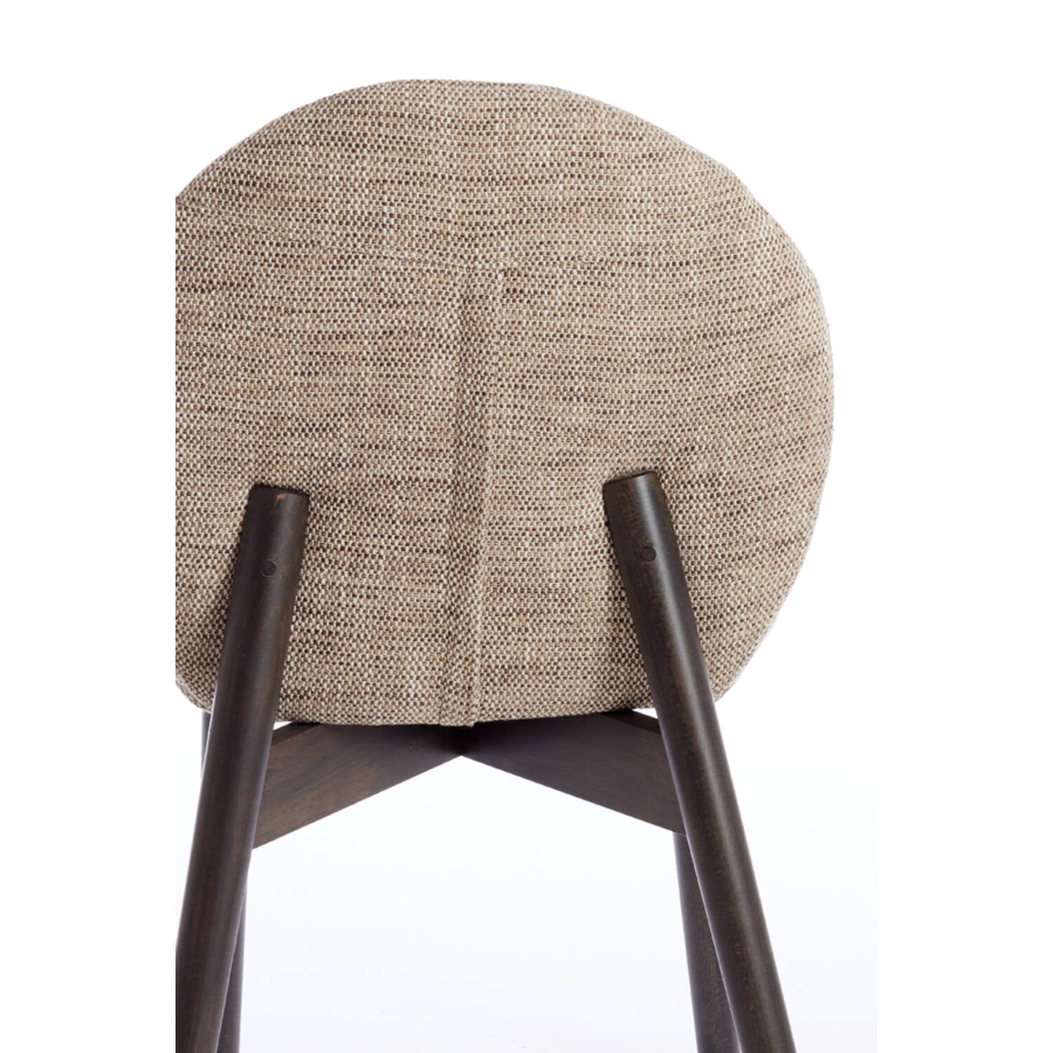 Eetkamerstoel 59x50x83 cm SINOSA bruin-crème+hout dnkr bruin