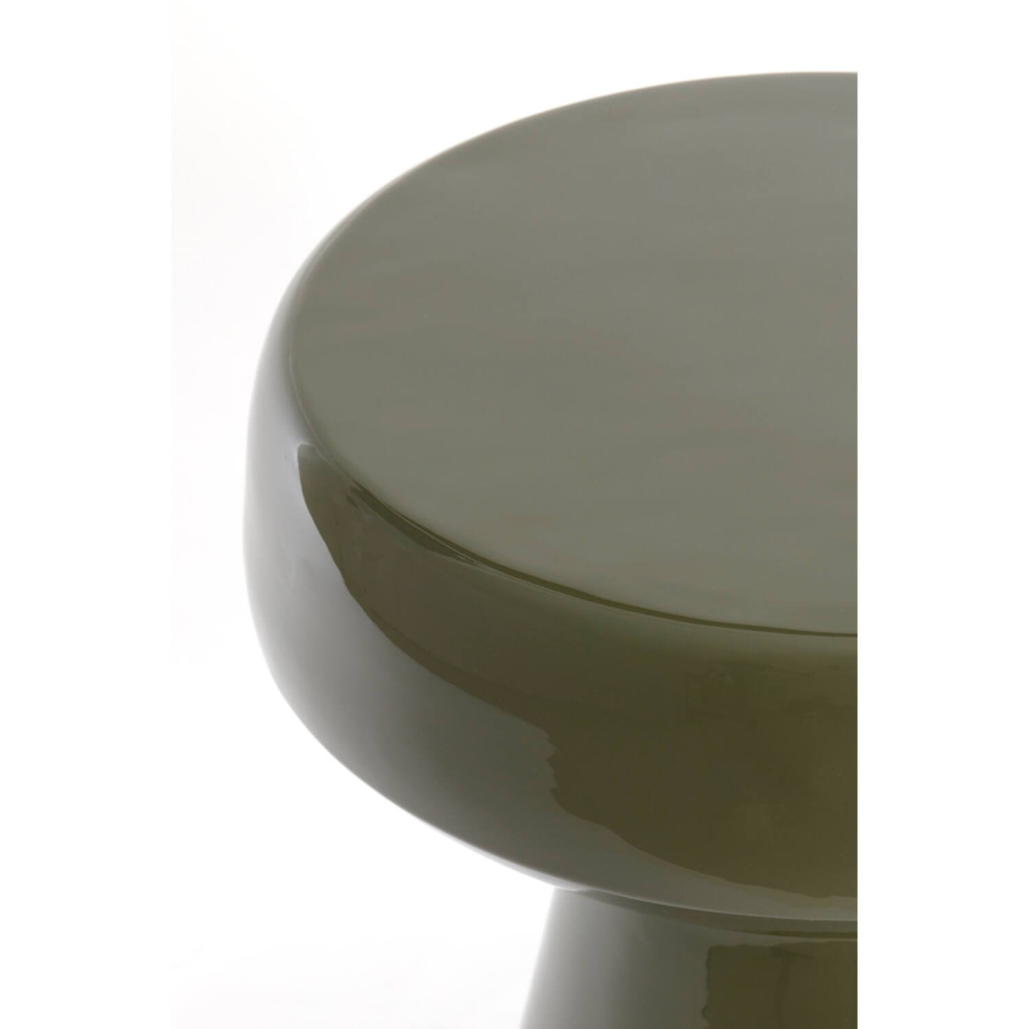 Side table Ø38x42 cm DAKWA shiny dark olive green