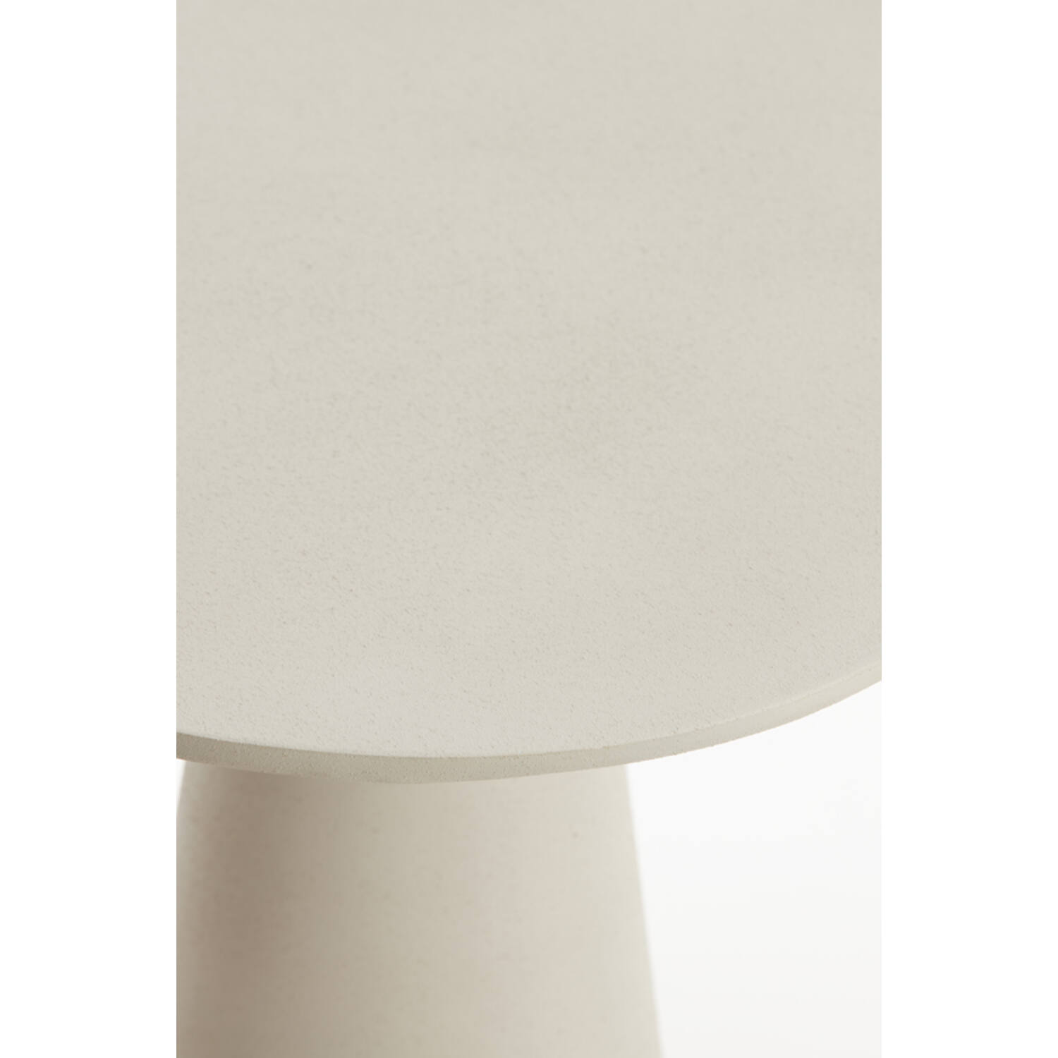 Bijzettafel 28x28x53 cm ABALA mat crème