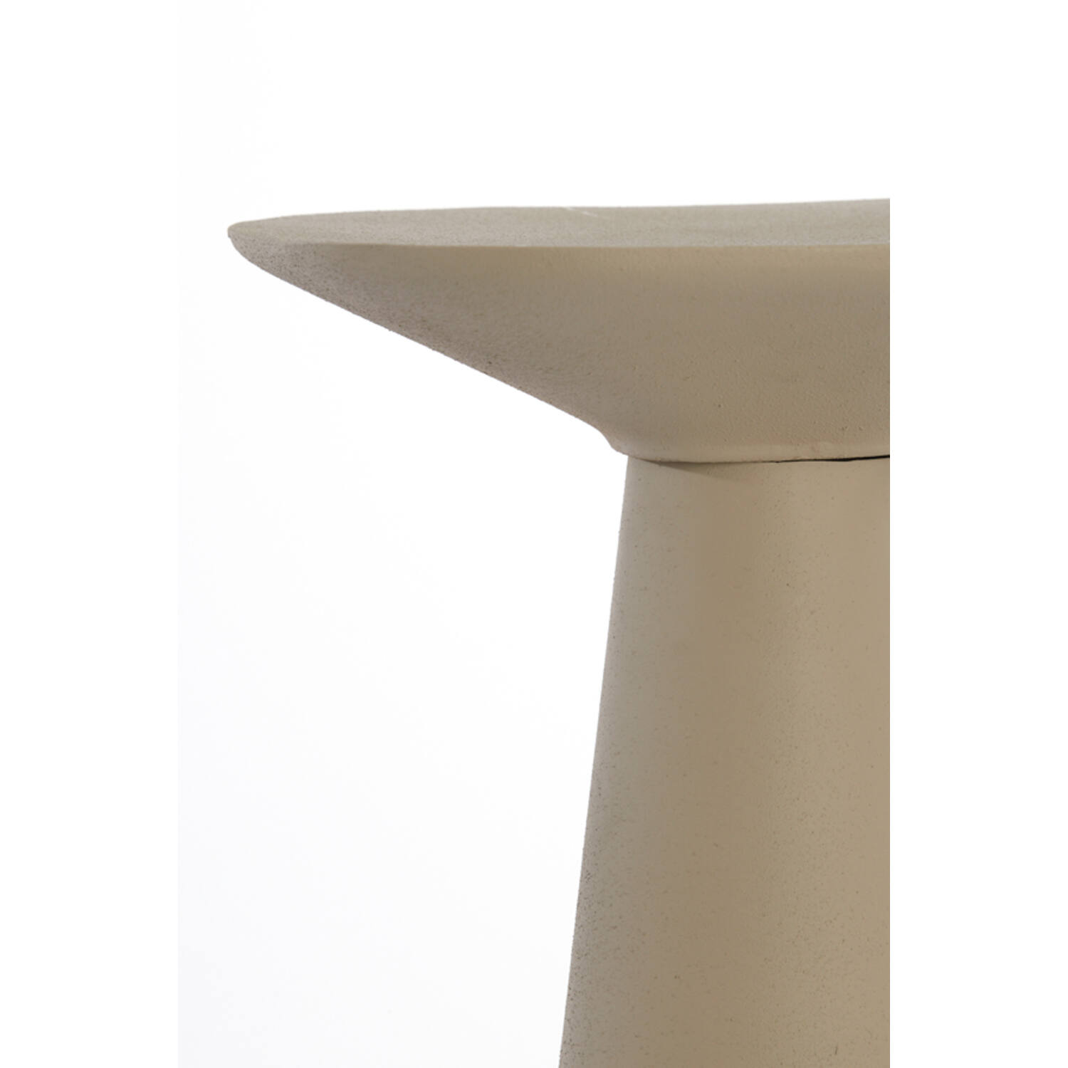 Bijzettafel 28x28x53 cm ABALA mat crème