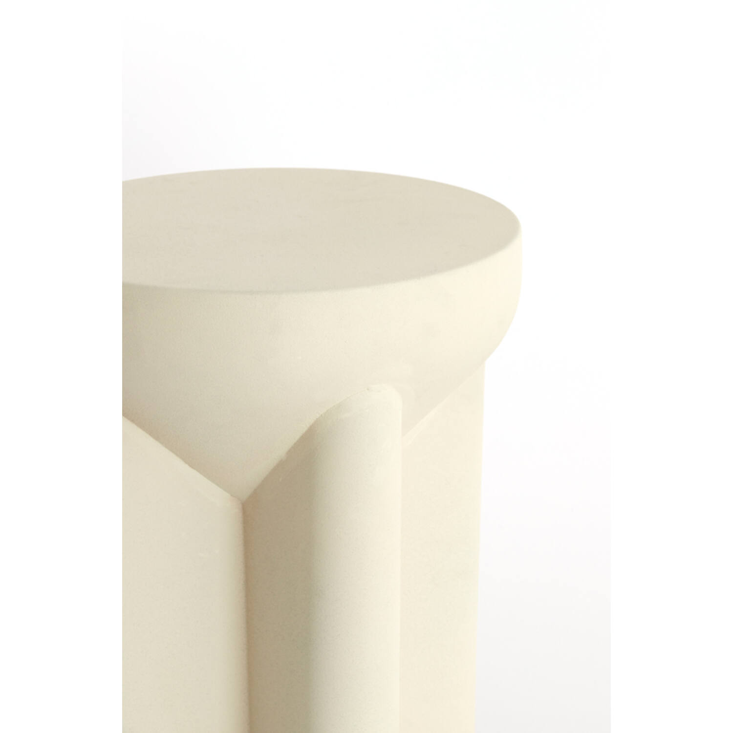 Bijzettafel Ø36x42 cm MIKADO mat crème