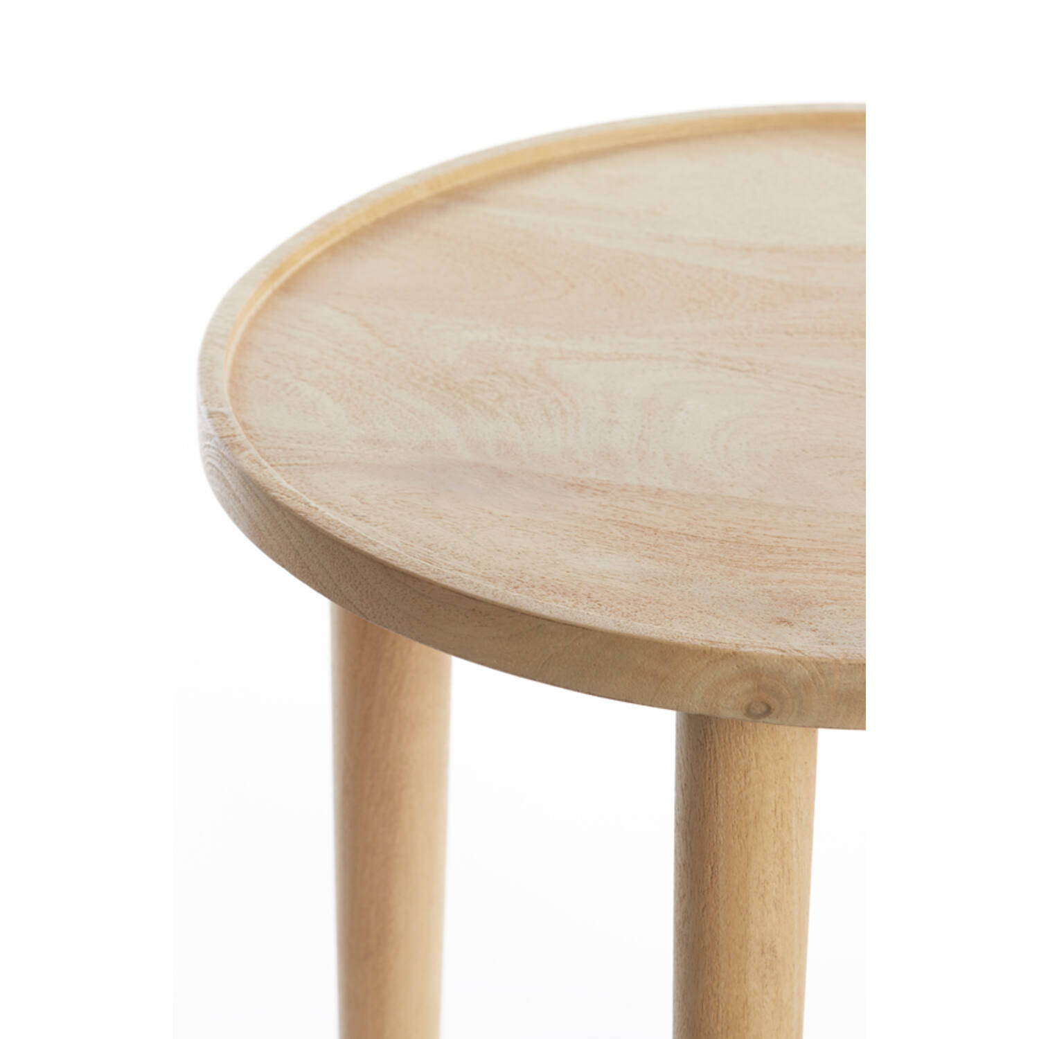 Bijzettafel Ø49x49 cm QIANO mango hout naturel