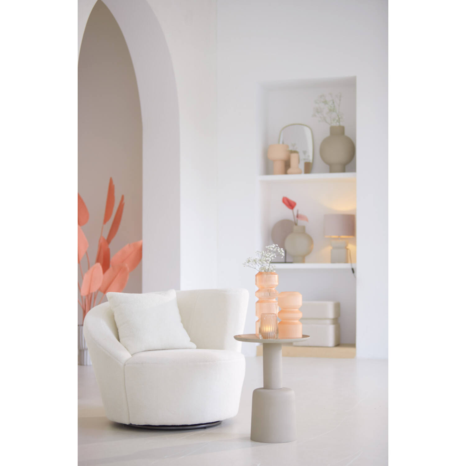 Kussen 45x45 cm TEDDY crème