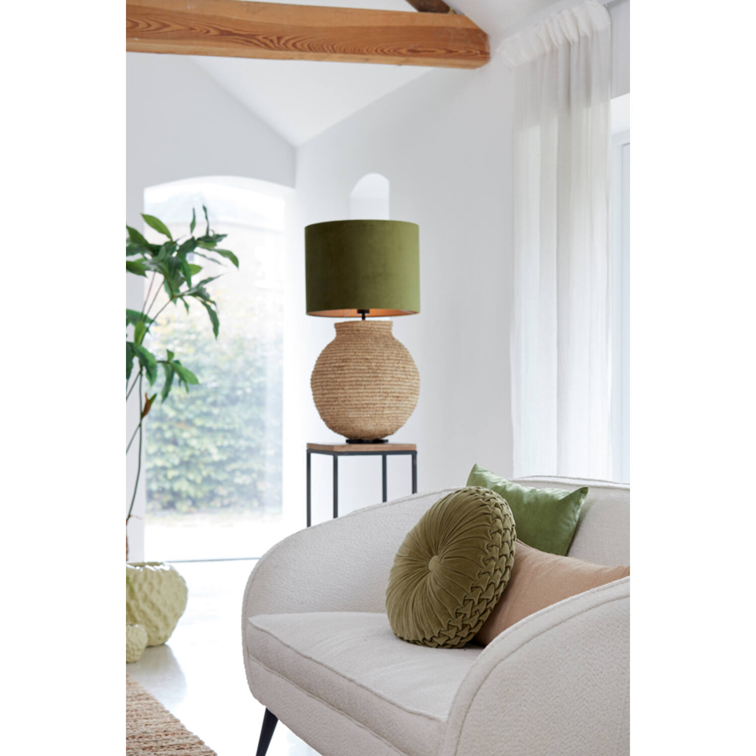 Cushion Ø40 cm BEREND olive green