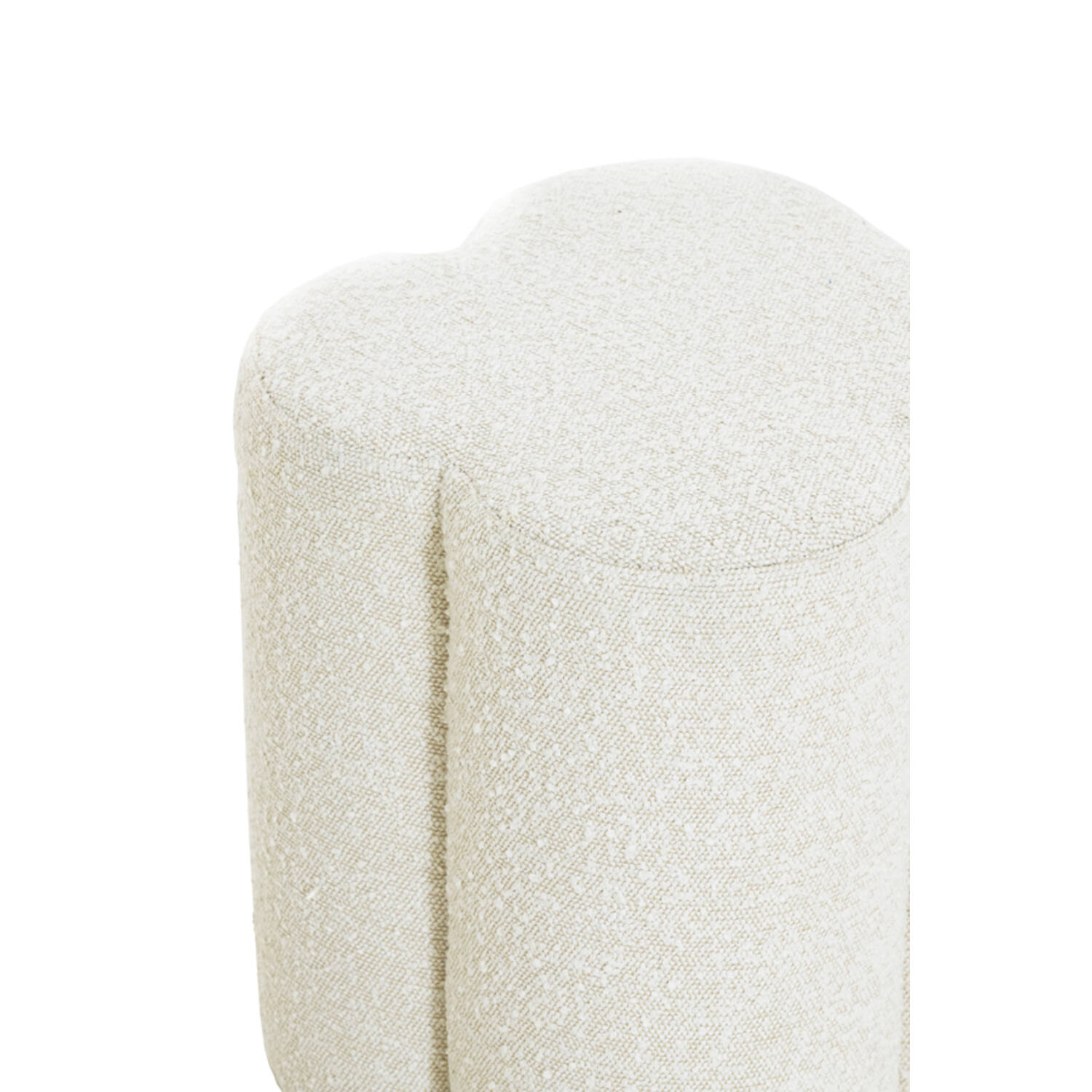 Poef 38x38x45 cm NALANI bouclé crème