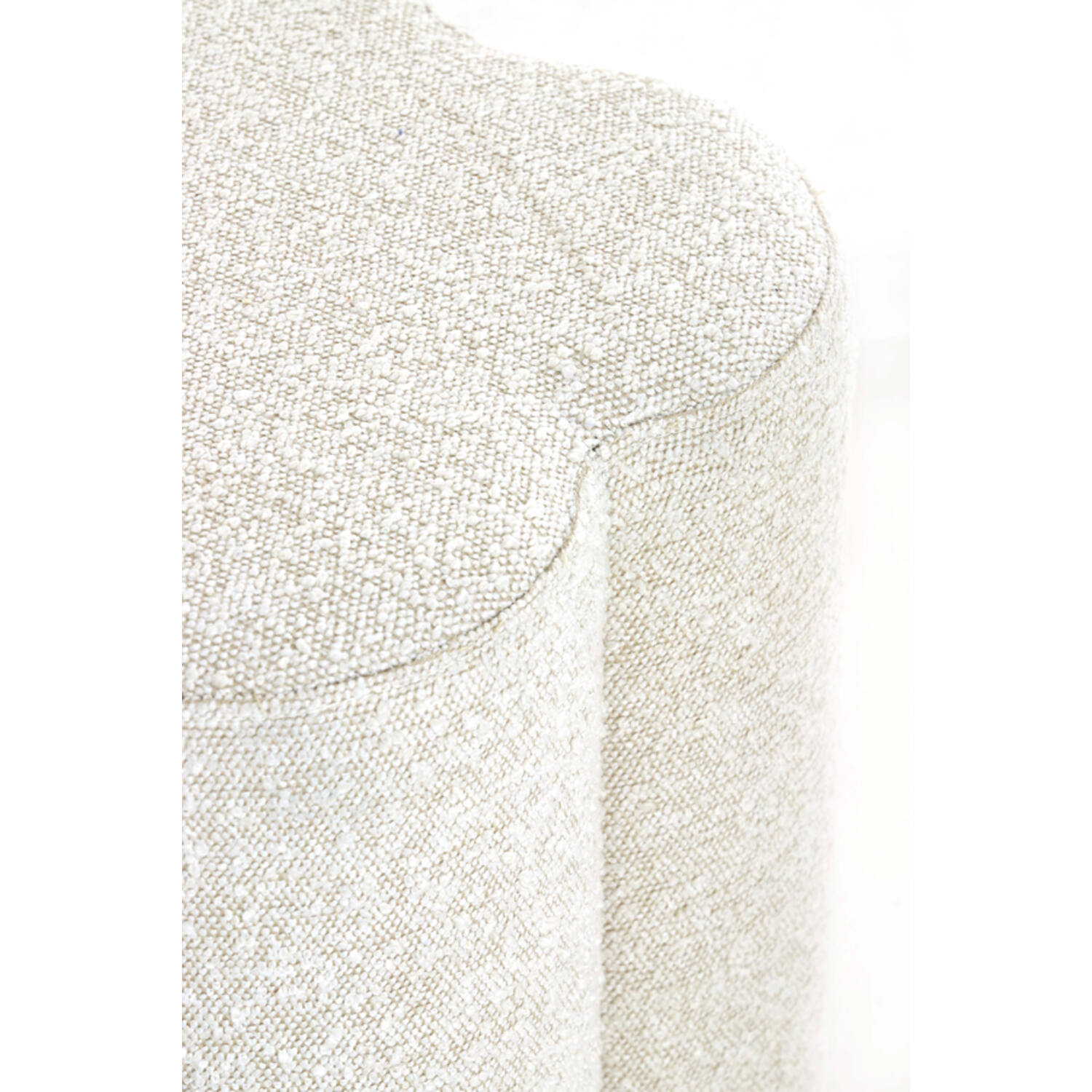 Poef 38x38x45 cm NALANI bouclé crème