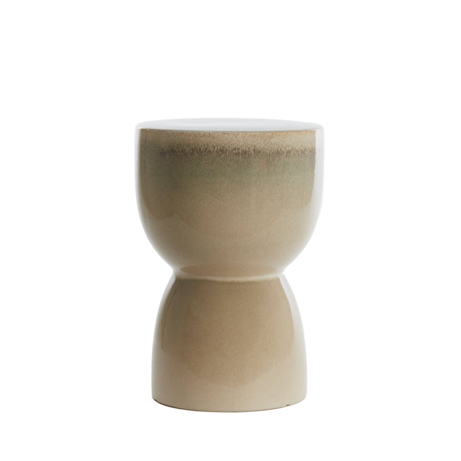 Side table Ø28,5x42 cm FINCA ceramics shiny cream