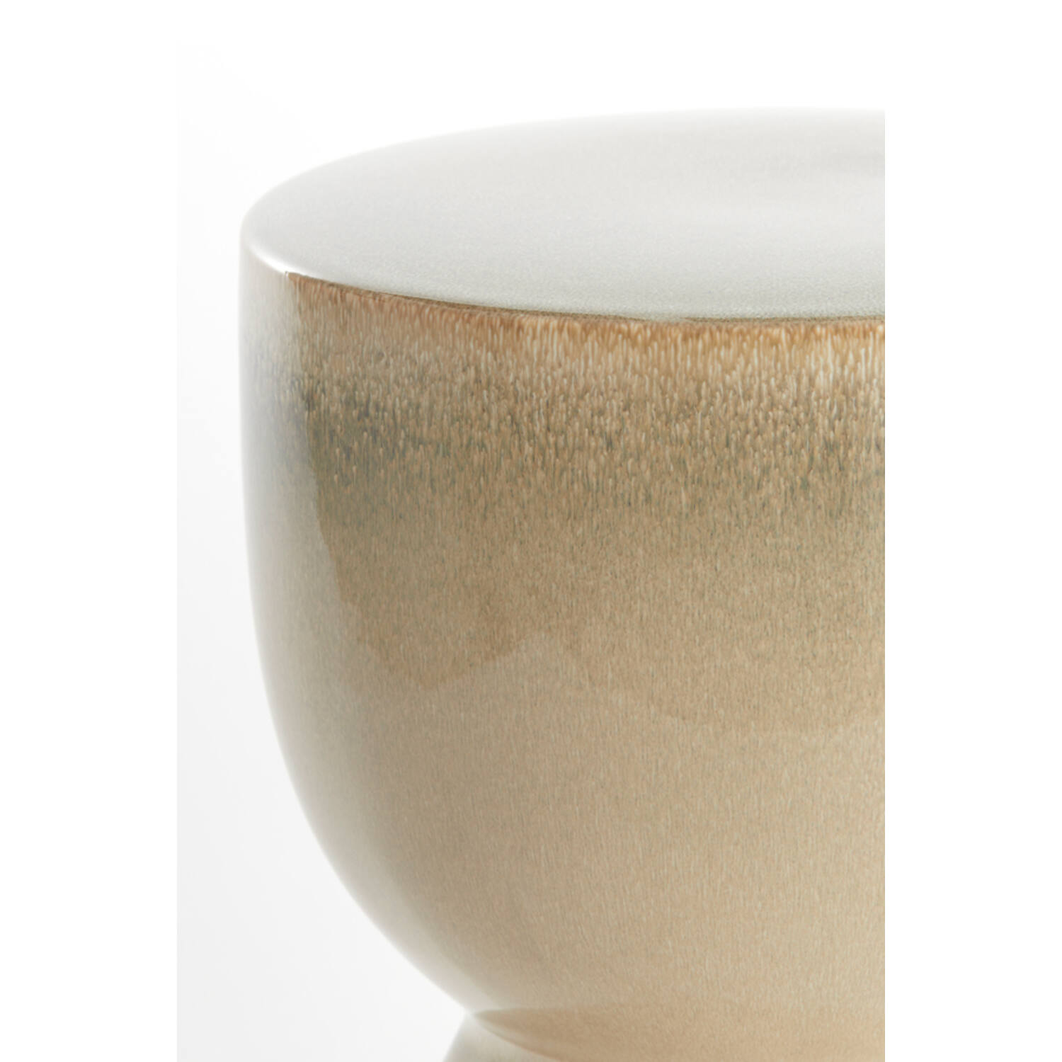Side table Ø28,5x42 cm FINCA ceramics shiny cream