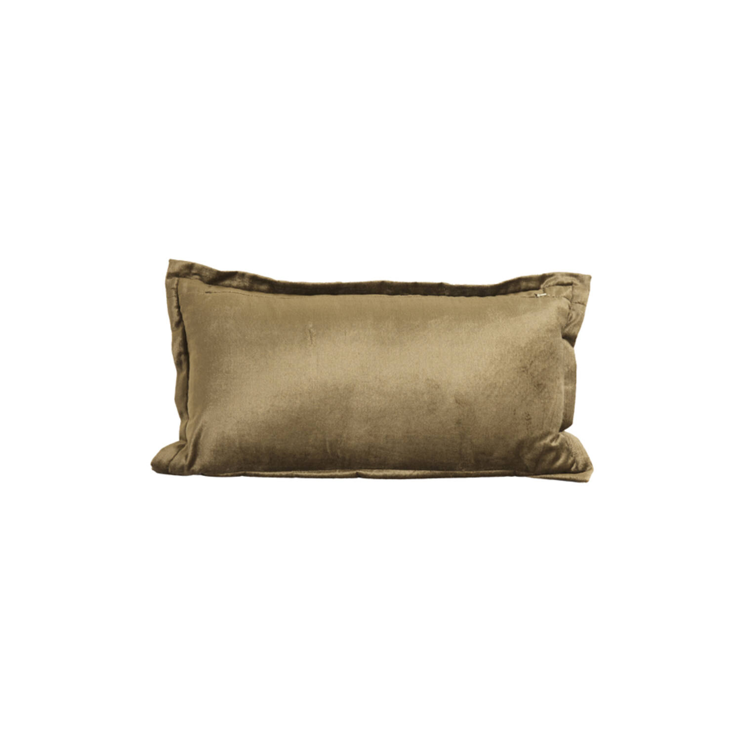 Kussen 60x30 cm BAXLEY velvet groen+linnen naturel