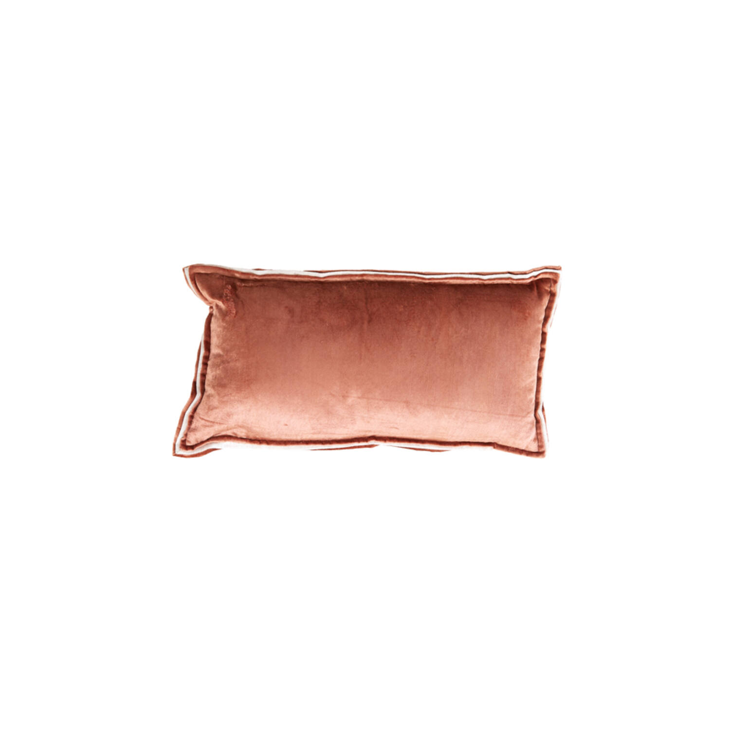 Kussen 60x30 cm BAXLEY velvet oud roze+linnen naturel