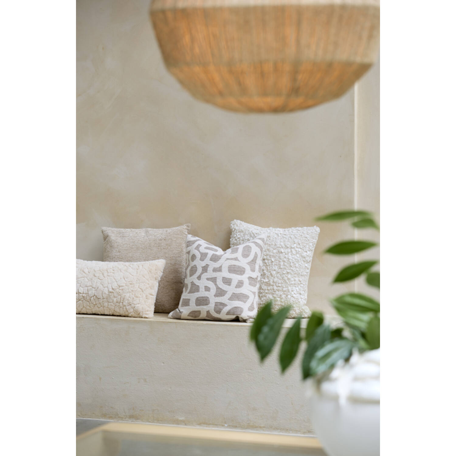 Kussen 45x45 cm ALPENA taupe+beige