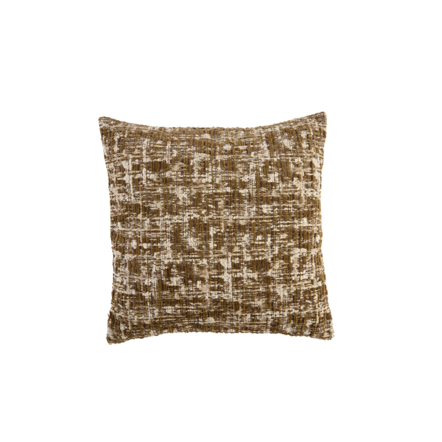Cushion 45x45 cm SALIDA olive green+cream feather filled