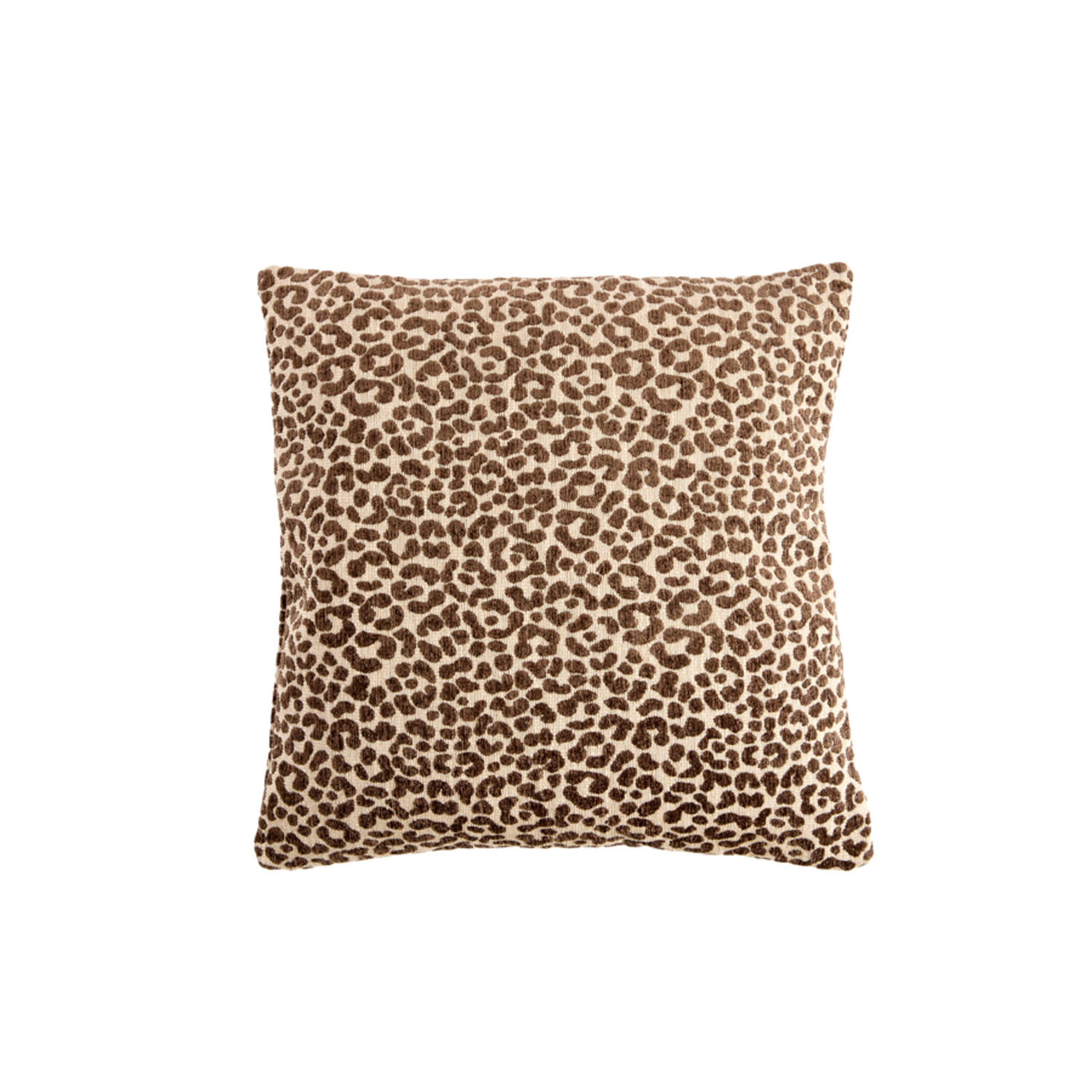 Cushion 45x45 cm SAFFORD sand+brown feather filled