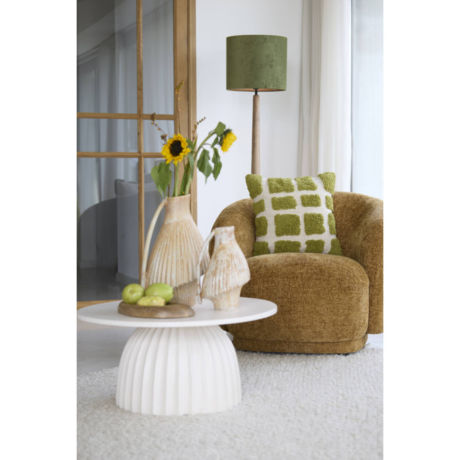 Cushion 45x45 cm FASANO green+cream