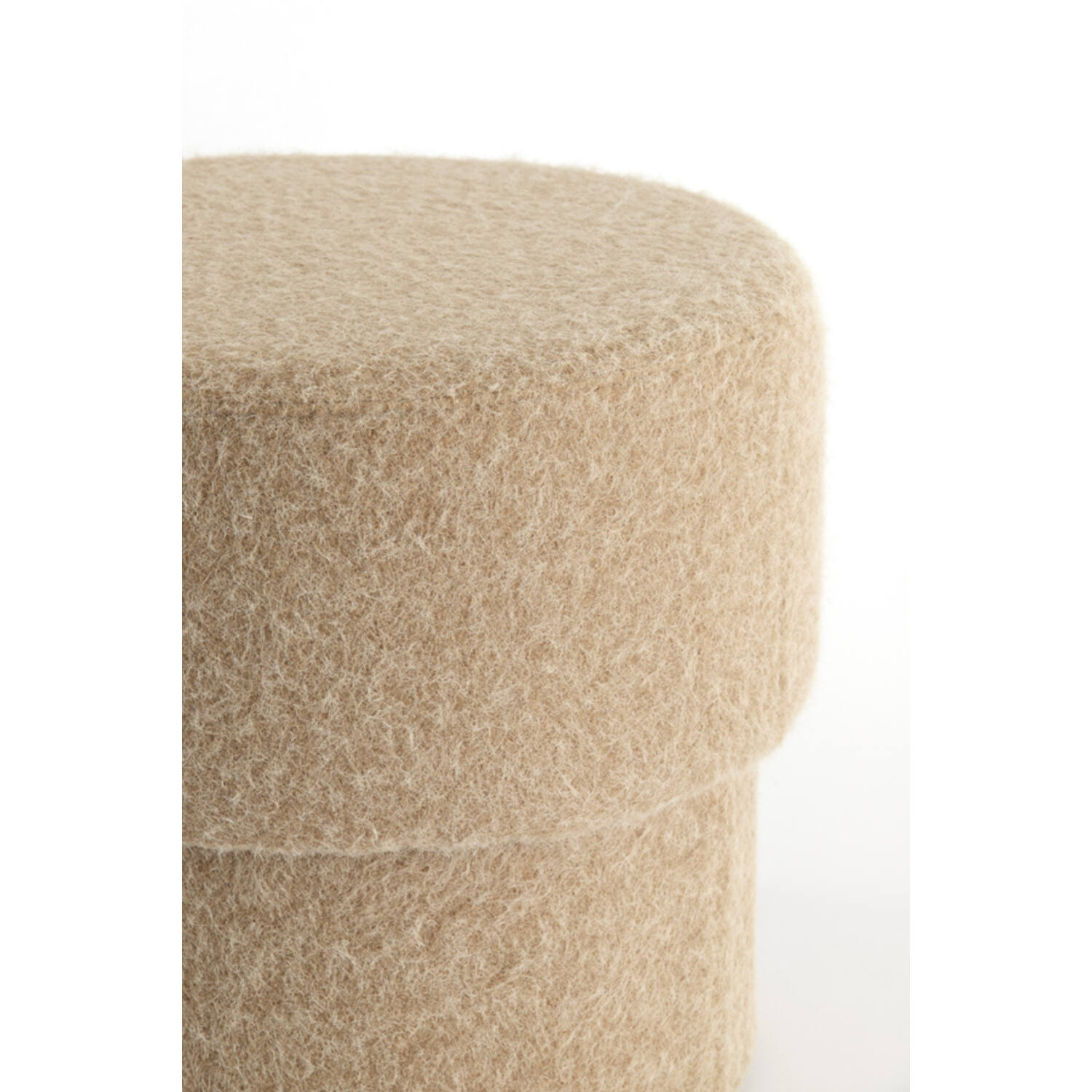 Pouf Ø50x45 cm MUNO light brown