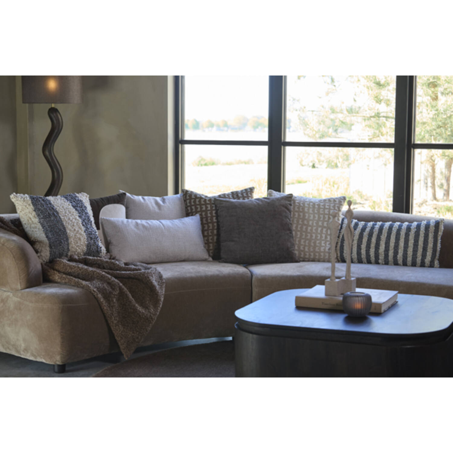 Cushion 45x45 cm DEMACO dark brown