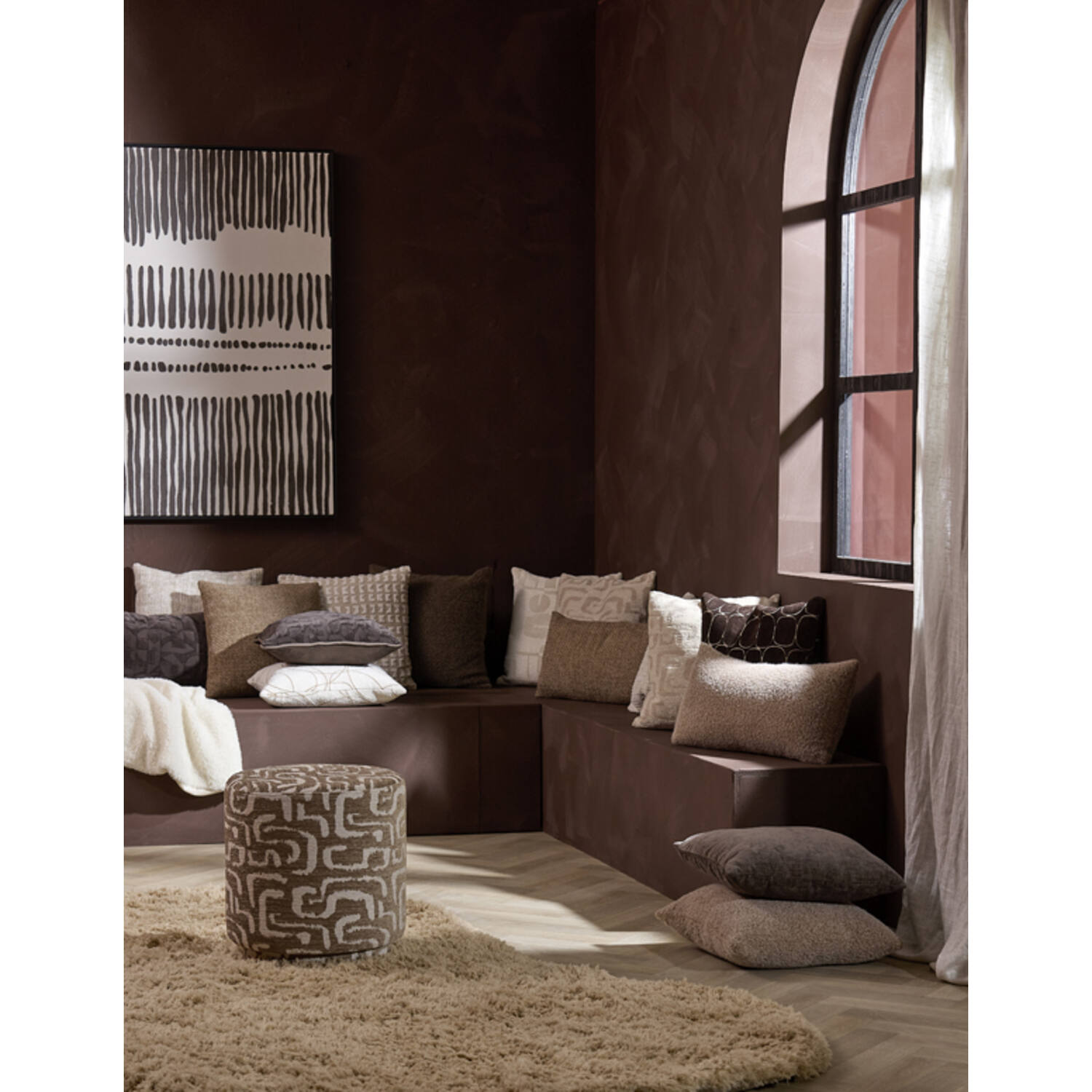 Cushion 45x45 cm DEMACO dark brown