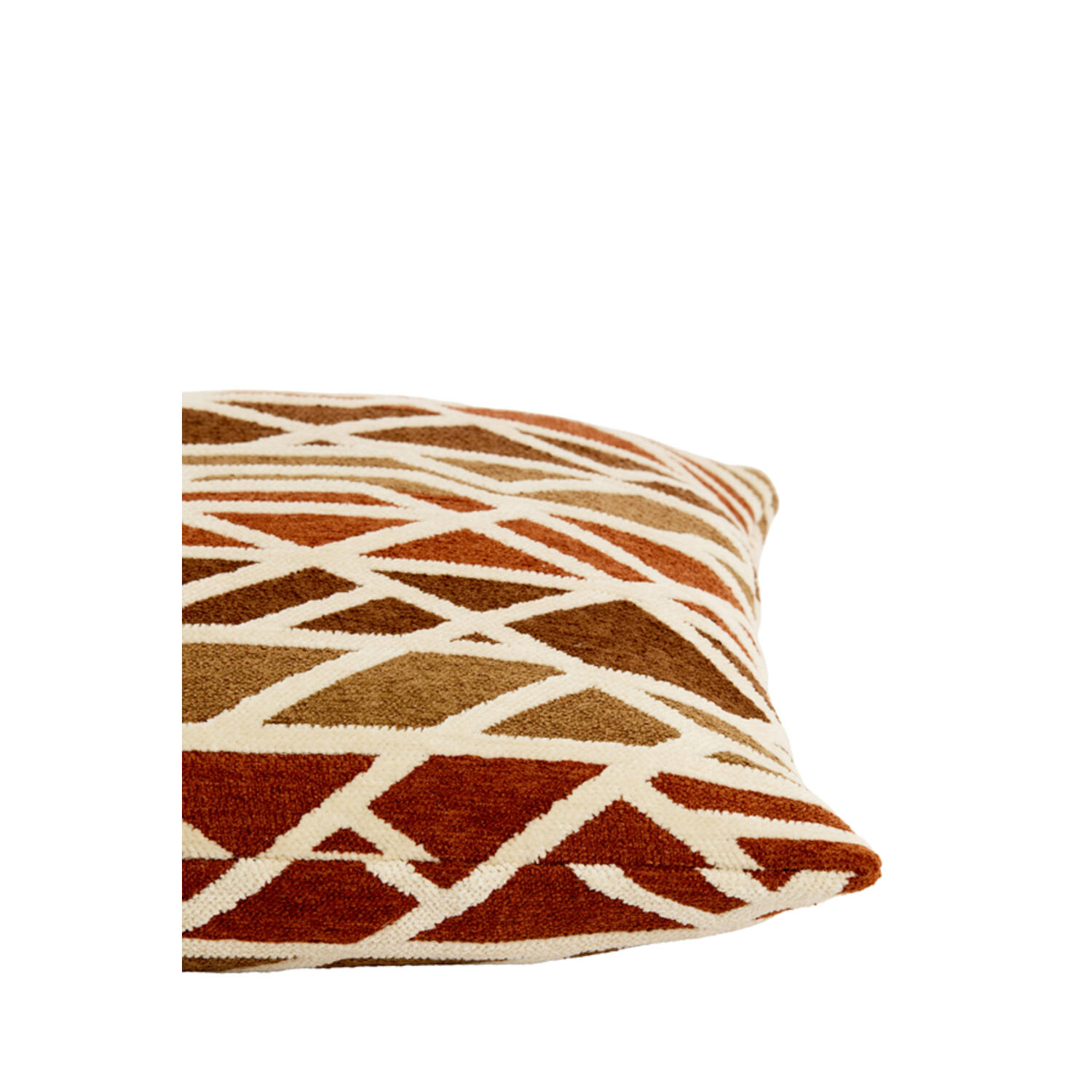 Cushion 45x45 cm FULDOS terra+cream feather filled
