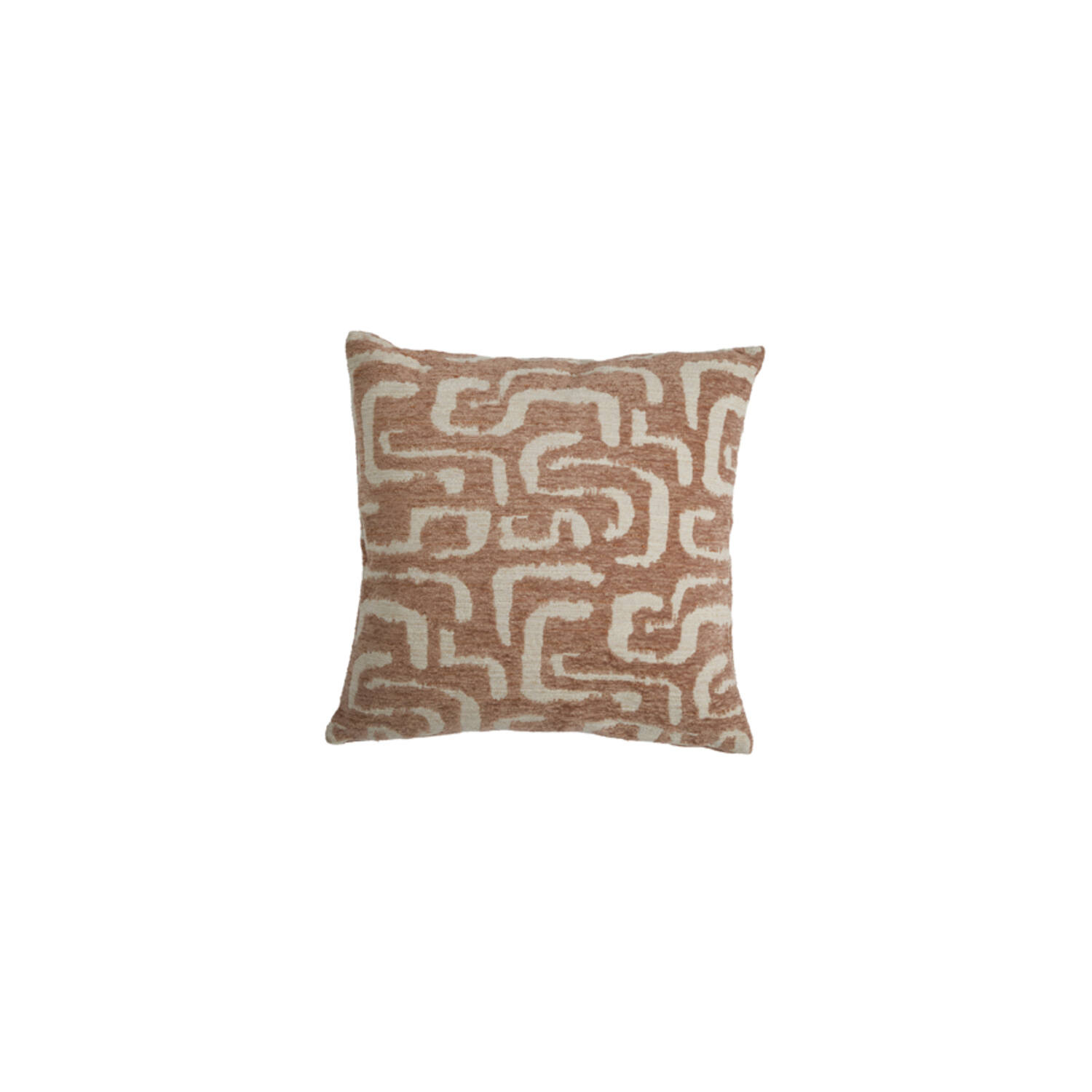 Cushion 45x45 cm ALZEY terra+beige feather filled