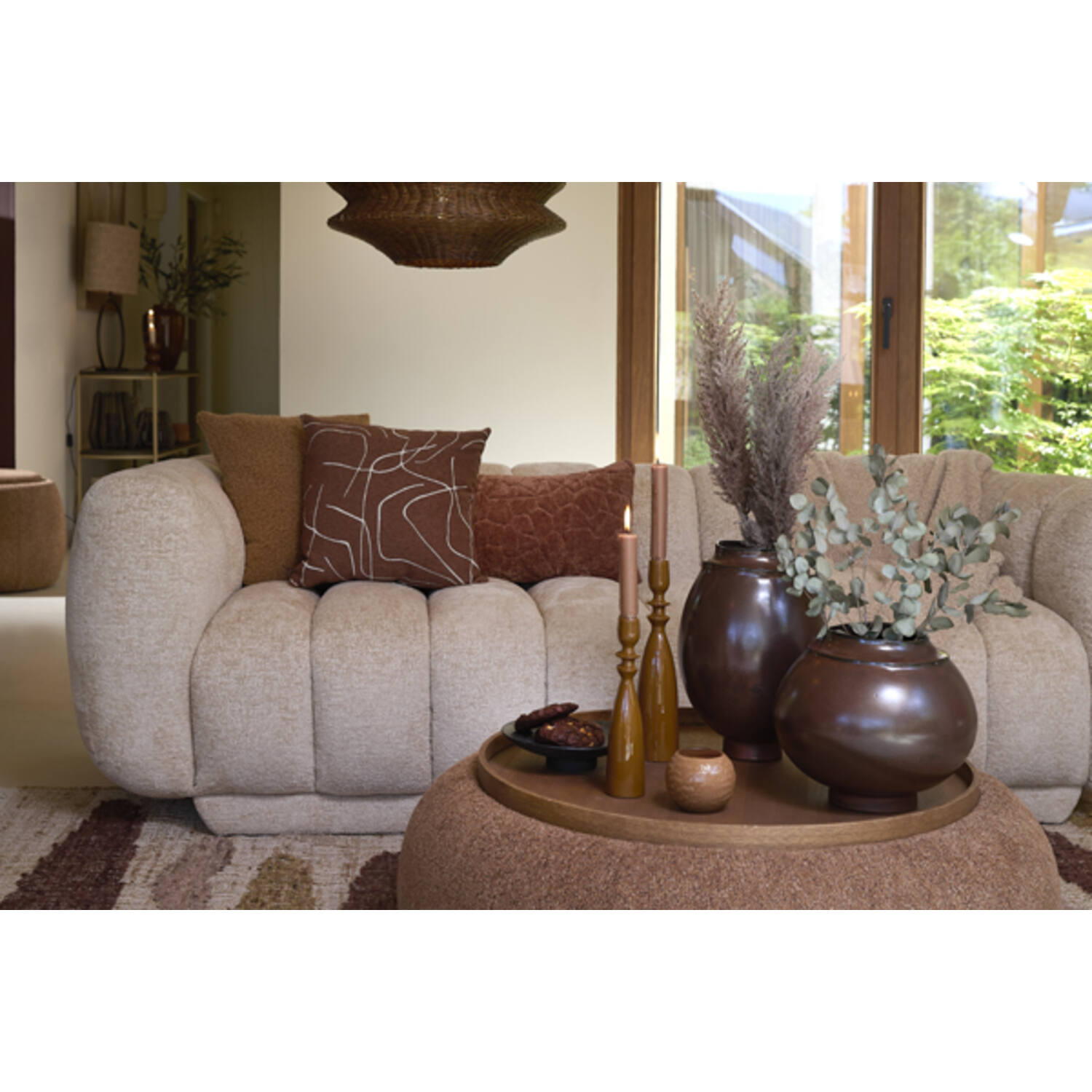 Cushion 60x30 cm KALURI terra-orange