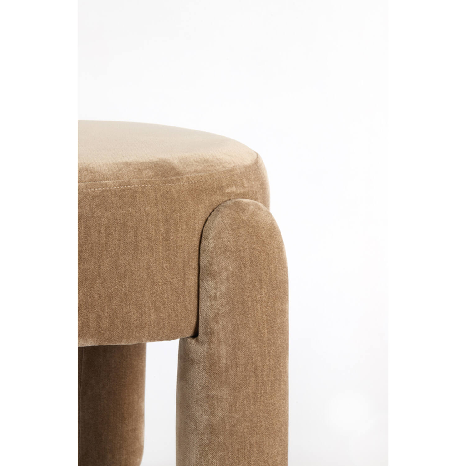 Pouf Ø48x40 cm OZIMI taupe