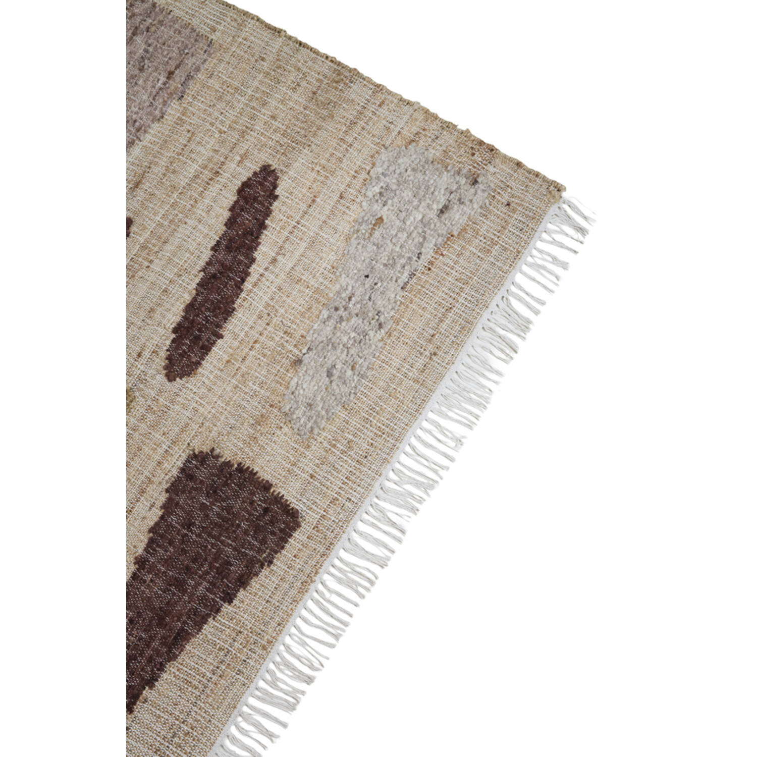 Rug 300x200 cm BUNSI jute natural+brown+ocher yellow