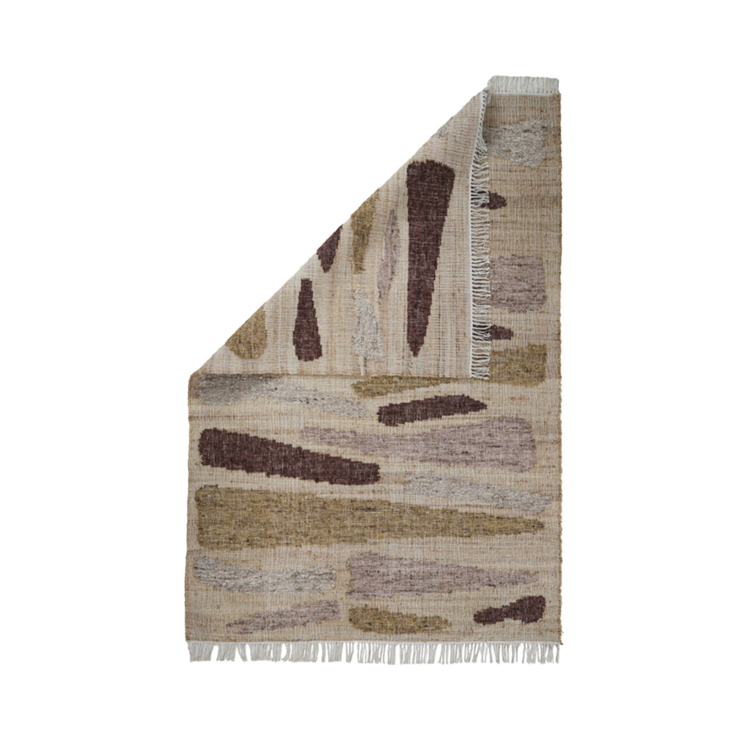 Rug 300x200 cm BUNSI jute natural+brown+ocher yellow