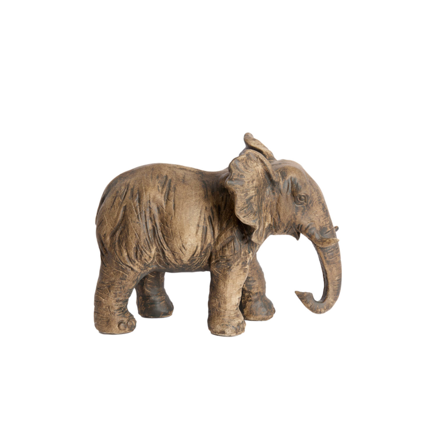 Ornament 30,5x18,5x24 cm ELEPHANT antique dark brown
