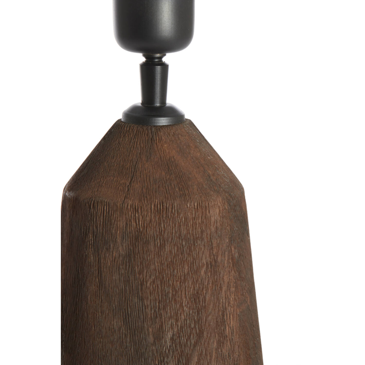 Lamp base Ø15x35 cm TRAPANI wood matt dark brown