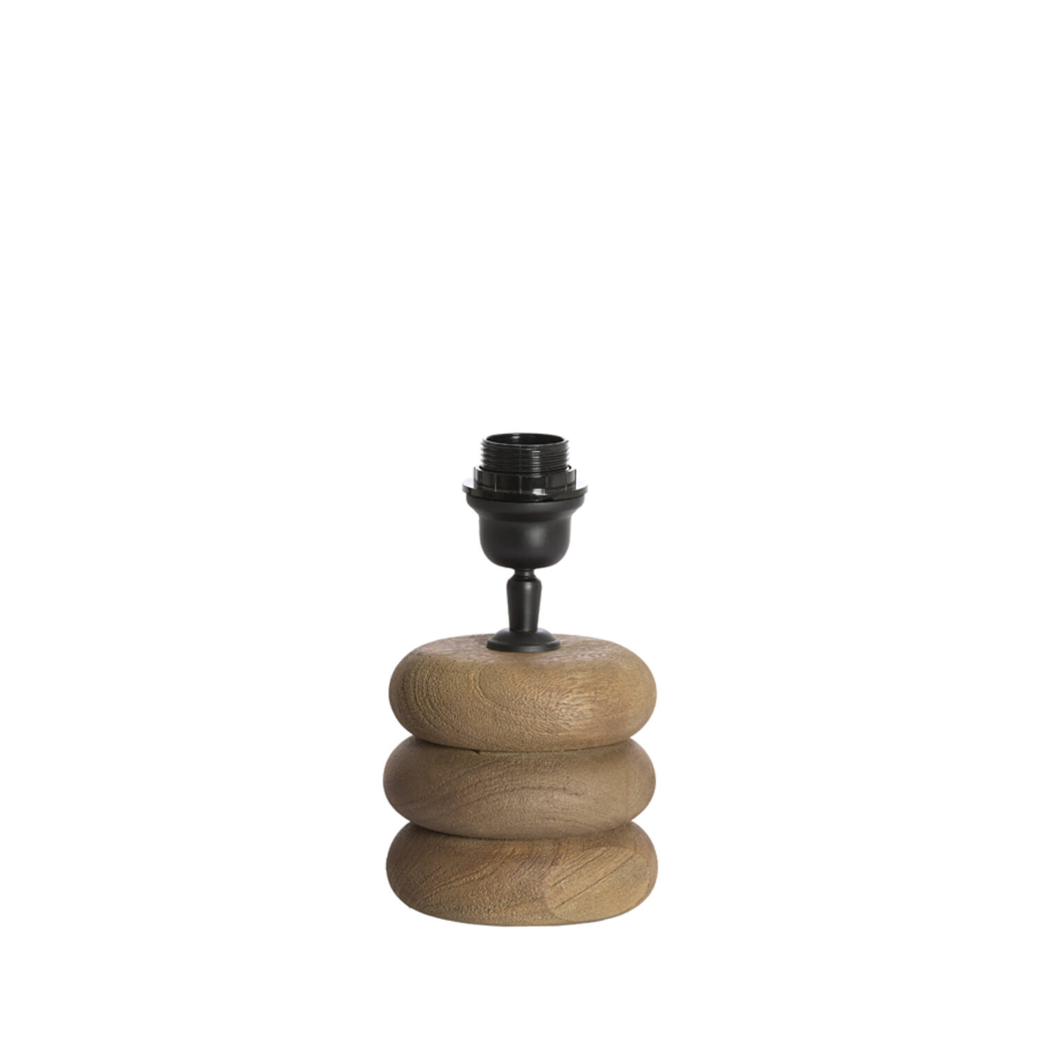 Lamp base Ø12x12 cm BUDONGO wood grey-dark brown
