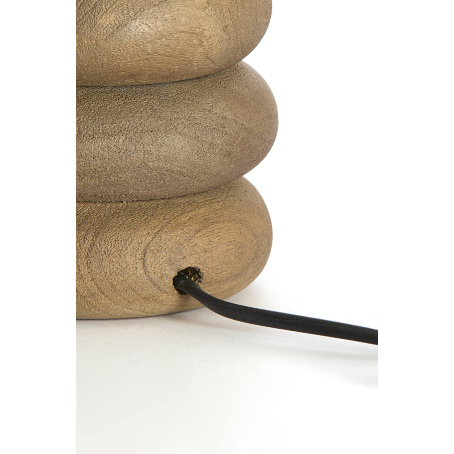 Lamp base Ø12x12 cm BUDONGO wood grey-dark brown
