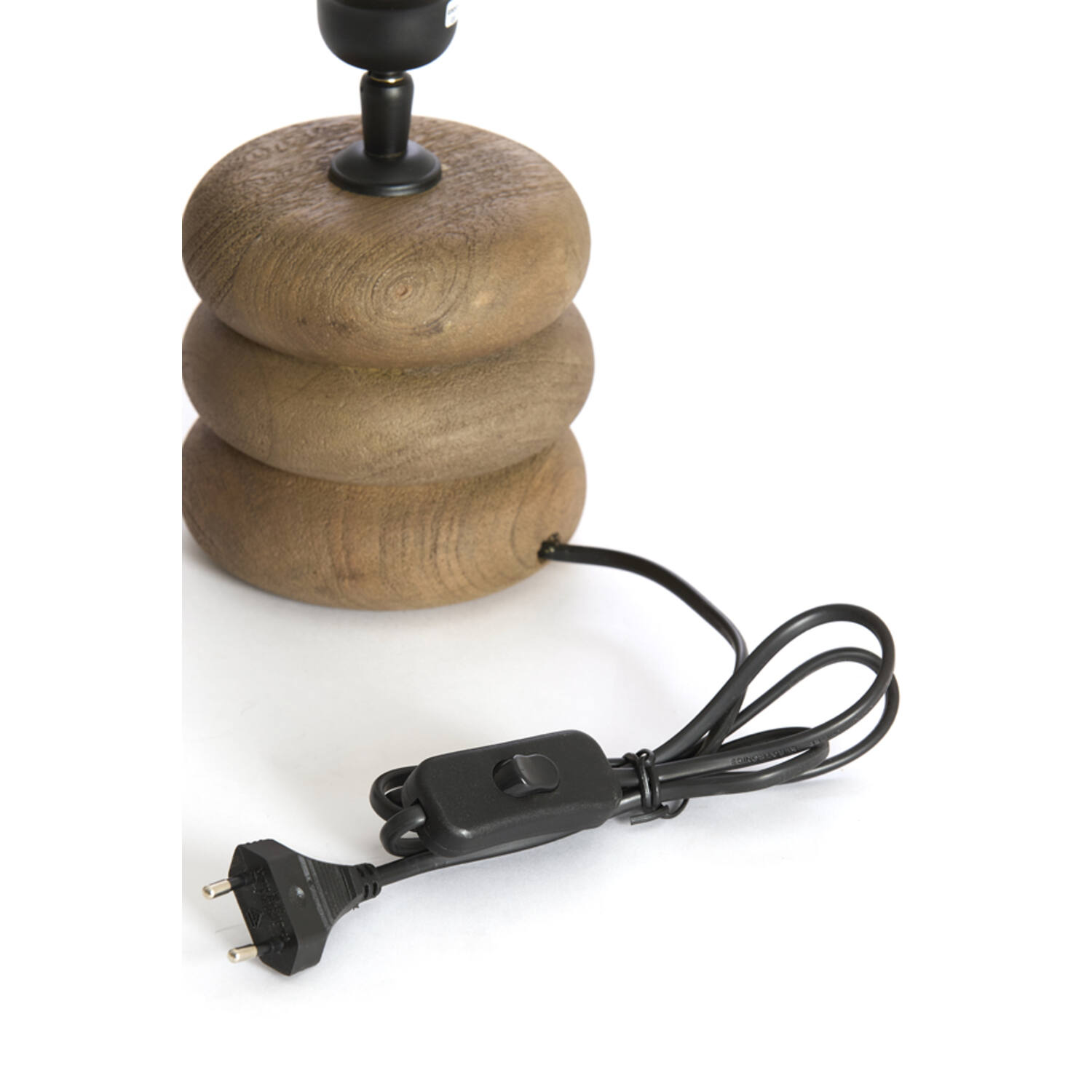 Lamp base Ø12x12 cm BUDONGO wood grey-dark brown
