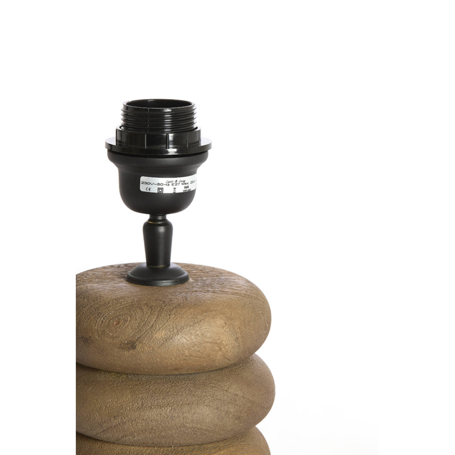 Lamp base Ø12x21 cm BUDONGO wood grey-dark brown