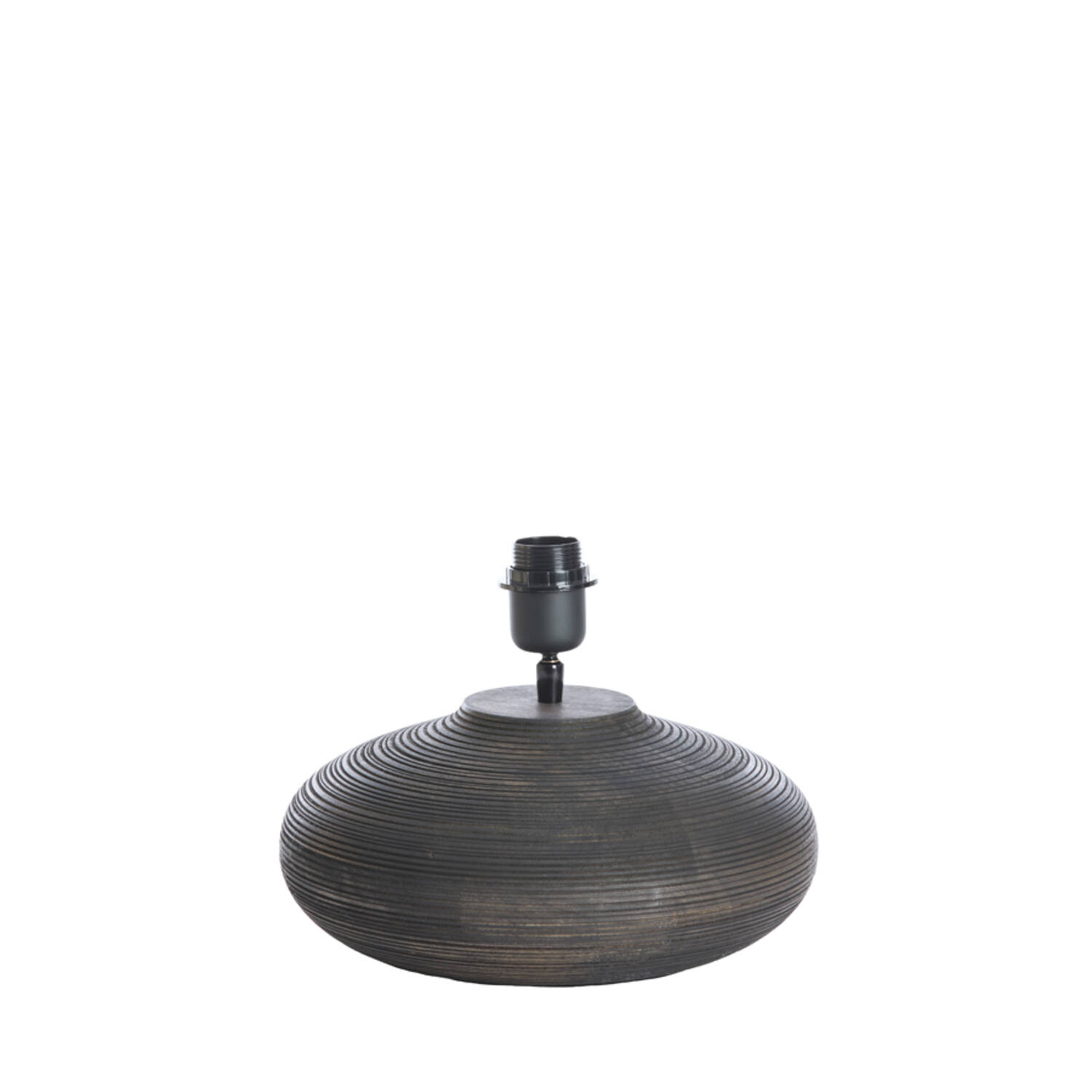 Lamp base Ø30x23 cm KHOMAI wood antique brown