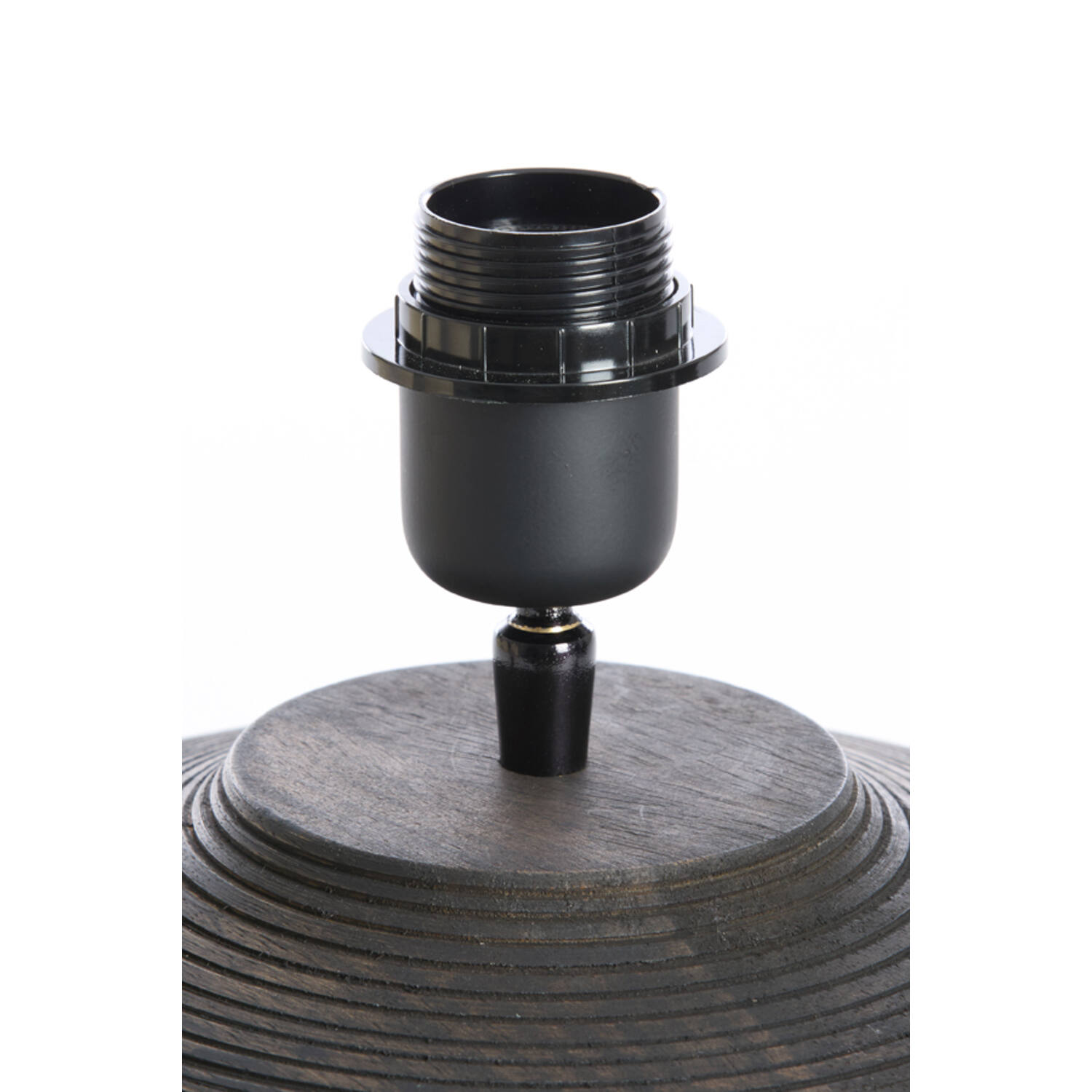 Lamp base Ø30x23 cm KHOMAI wood antique brown