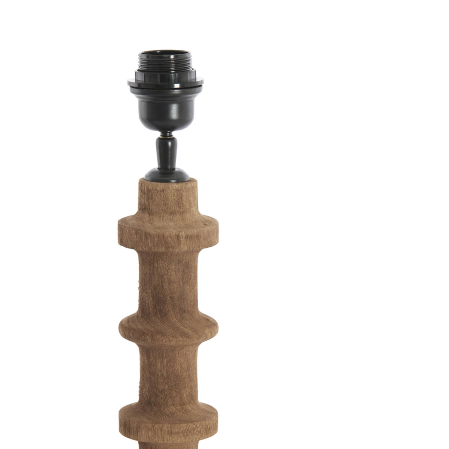 Lamp base Ø16x45 cm CECILY wood matt grey-brown