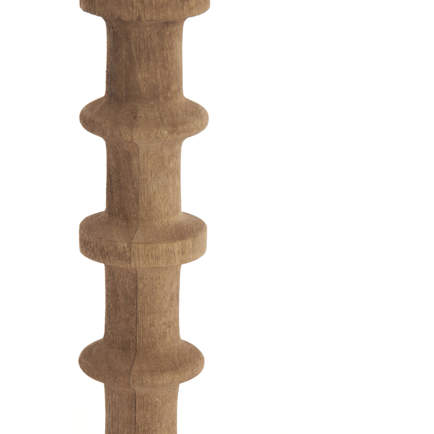 Lamp base Ø16x45 cm CECILY wood matt grey-brown