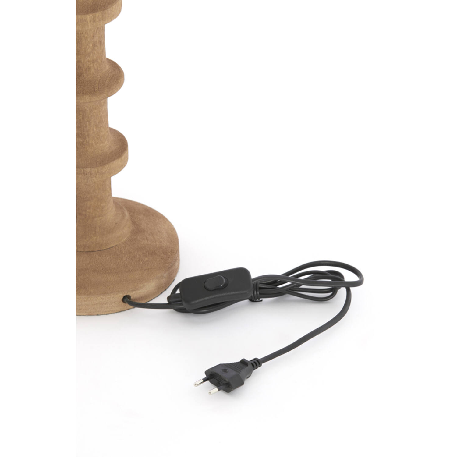Lamp base Ø16x45 cm CECILY wood matt grey-brown