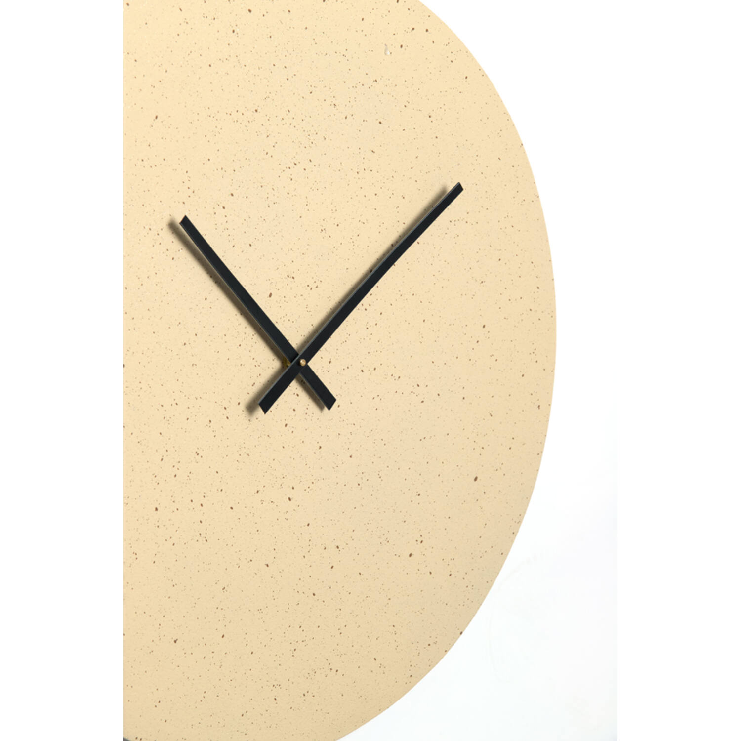 Klok Ø59 cm LICOLA mat zand+licht bruin gespikkeld