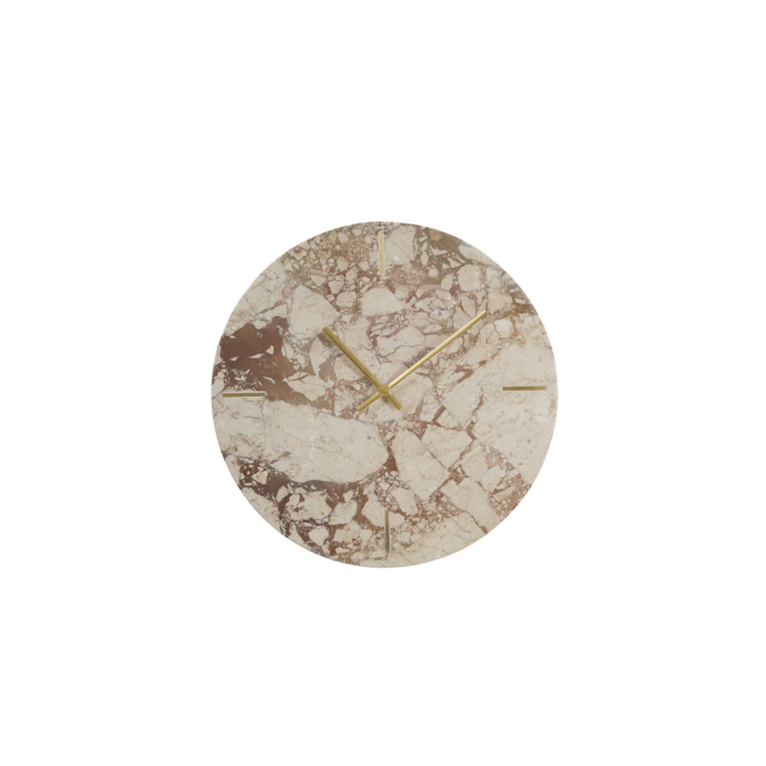 Clock Ø43 cm JENAY marble burgundy-cream