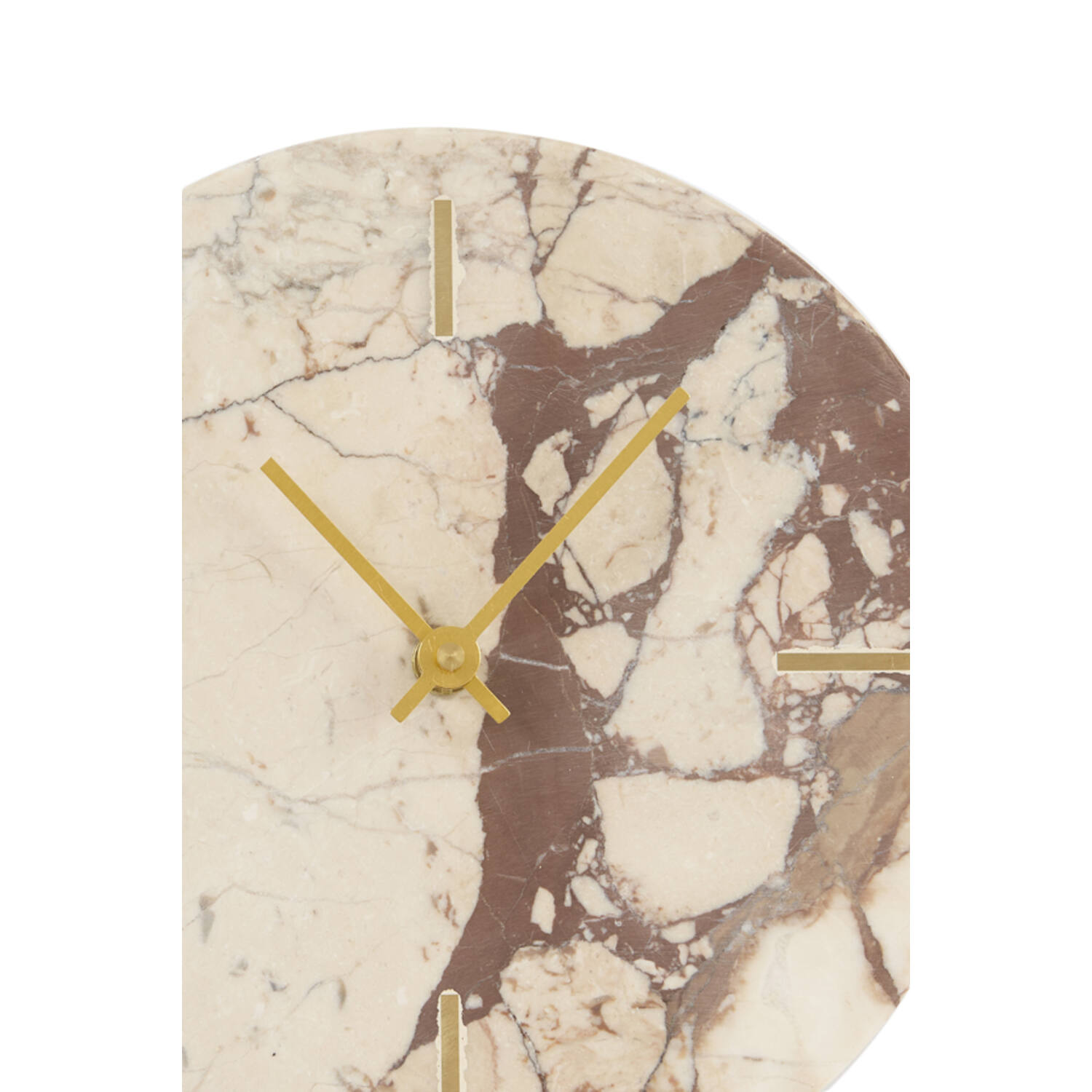 Clock Ø20 cm JENAY marble burgundy-cream