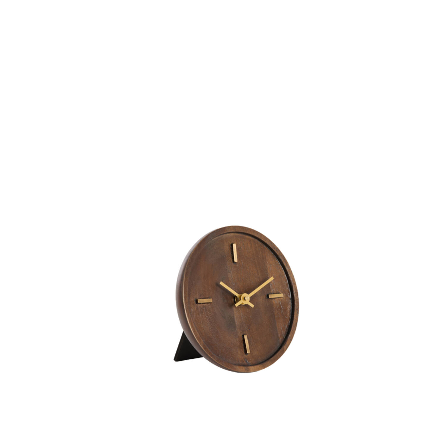Clock Ø15 cm VETI mango wood brown+gold