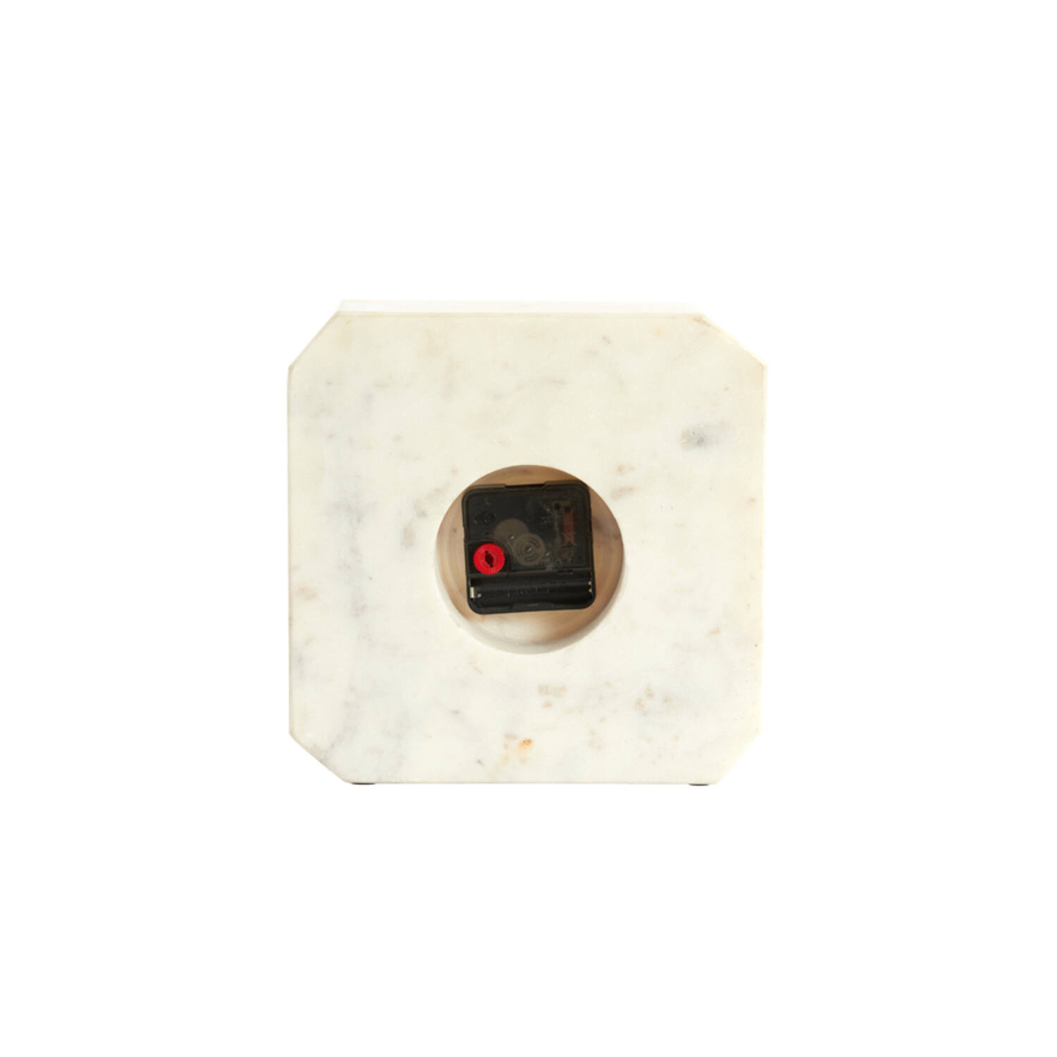 Klok 20,5x6x20,5 cm PABLIA marmer wit