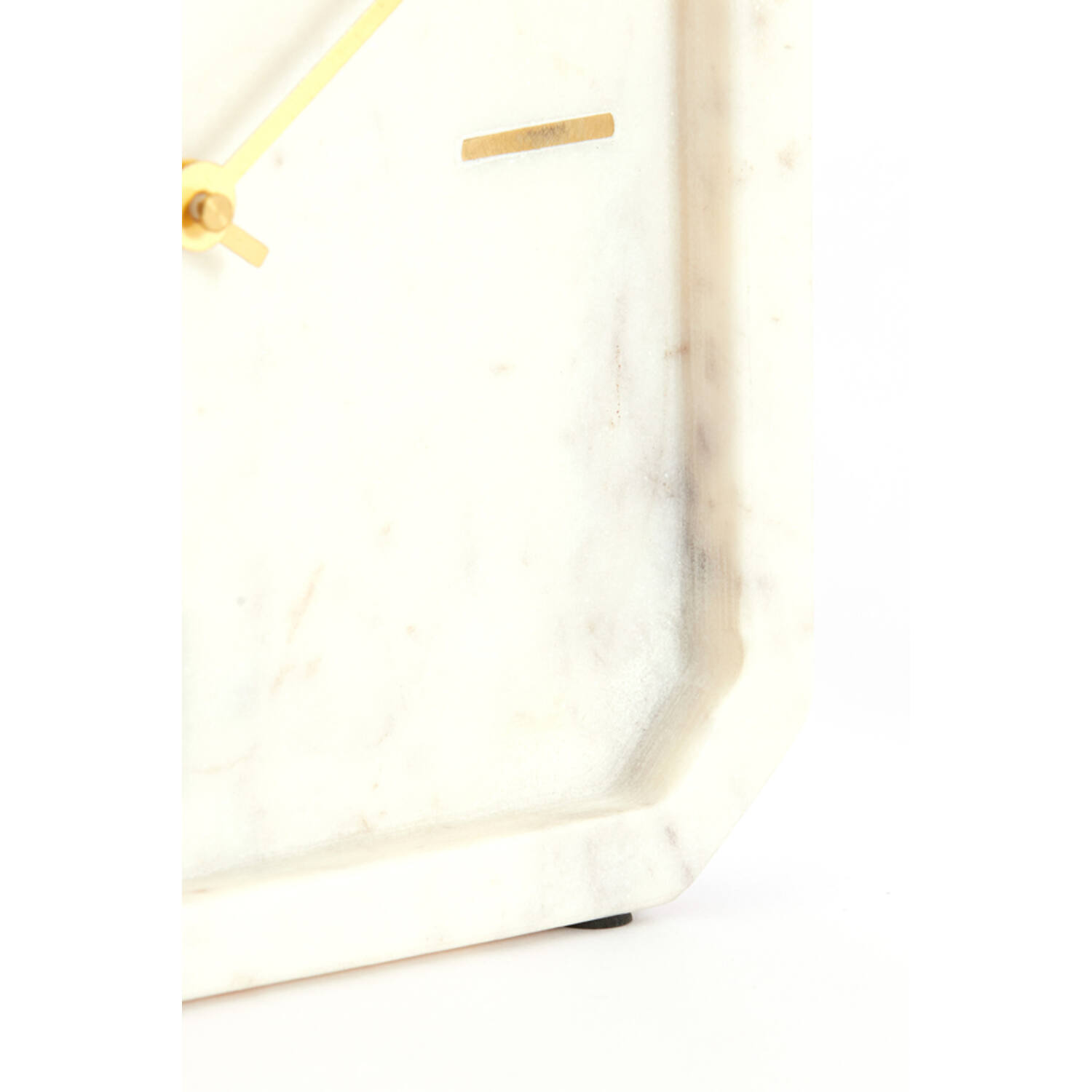 Klok 20,5x6x20,5 cm PABLIA marmer wit
