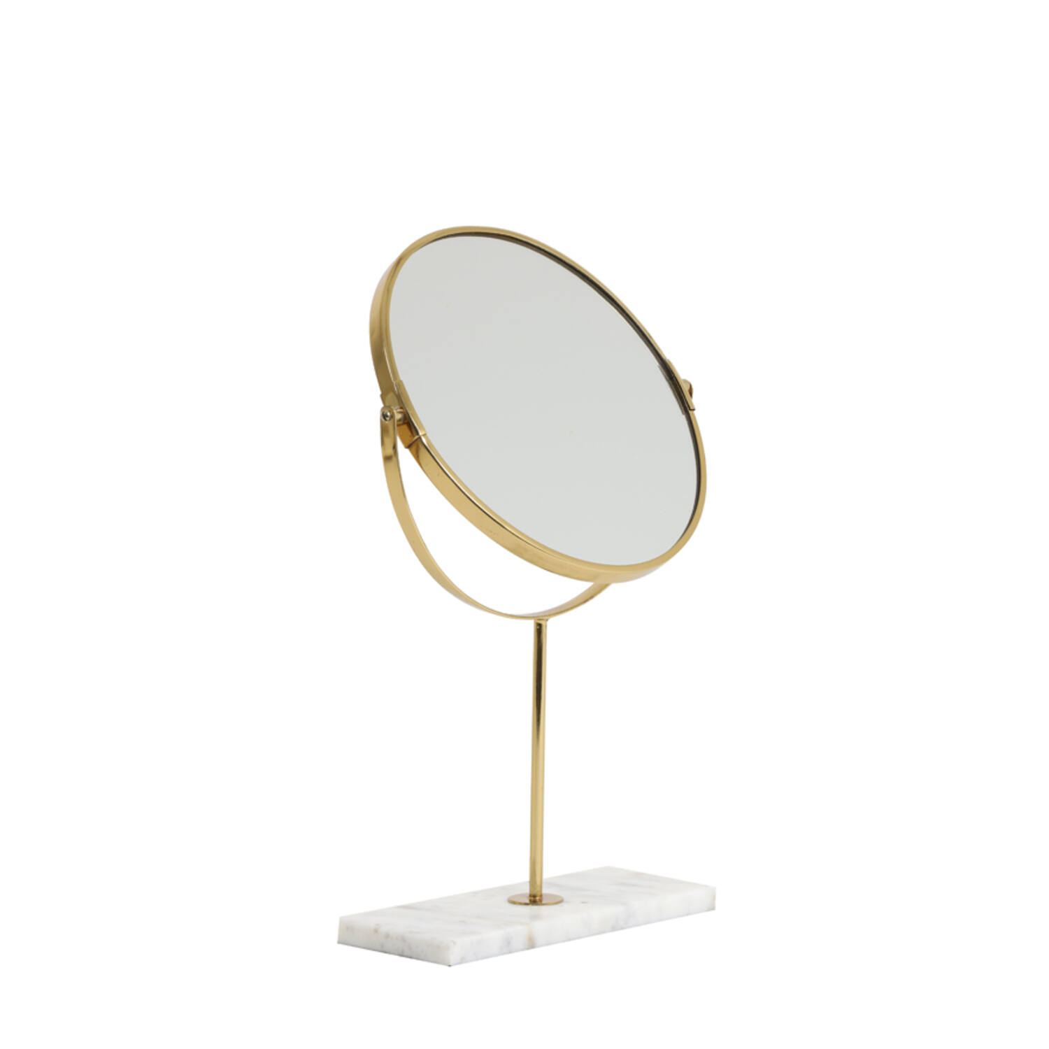 Spiegel op voet 24x9x40,5 cm RIESCO marmer wit-goud