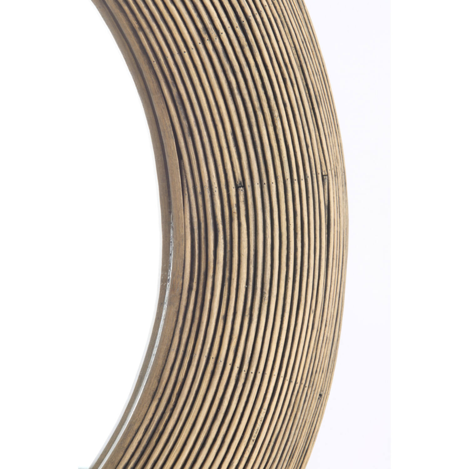 Spiegel Ø71x4,5 cm PIEDRE rotan bruin