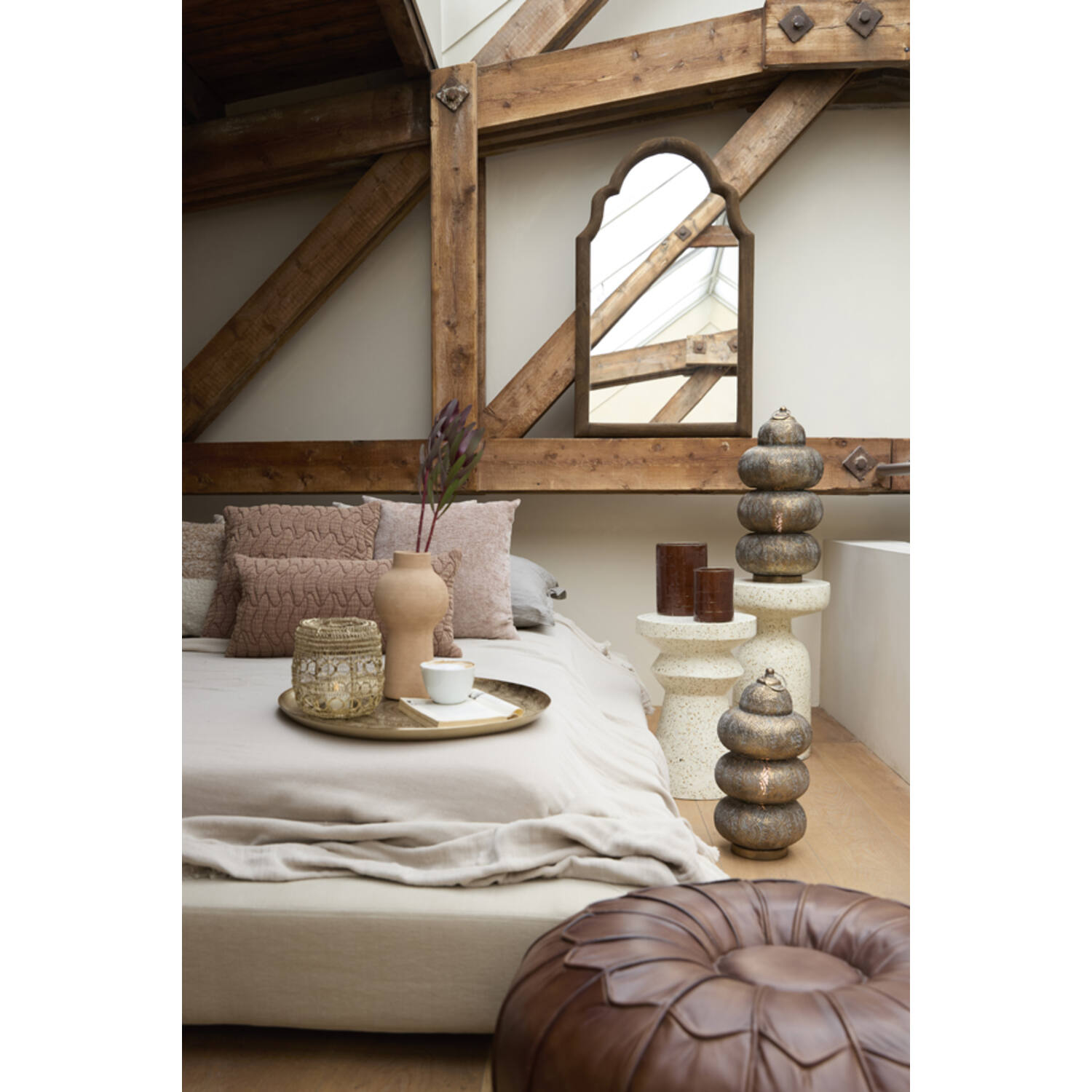Mirror 60x3x100 cm LUCINE wood dark brown