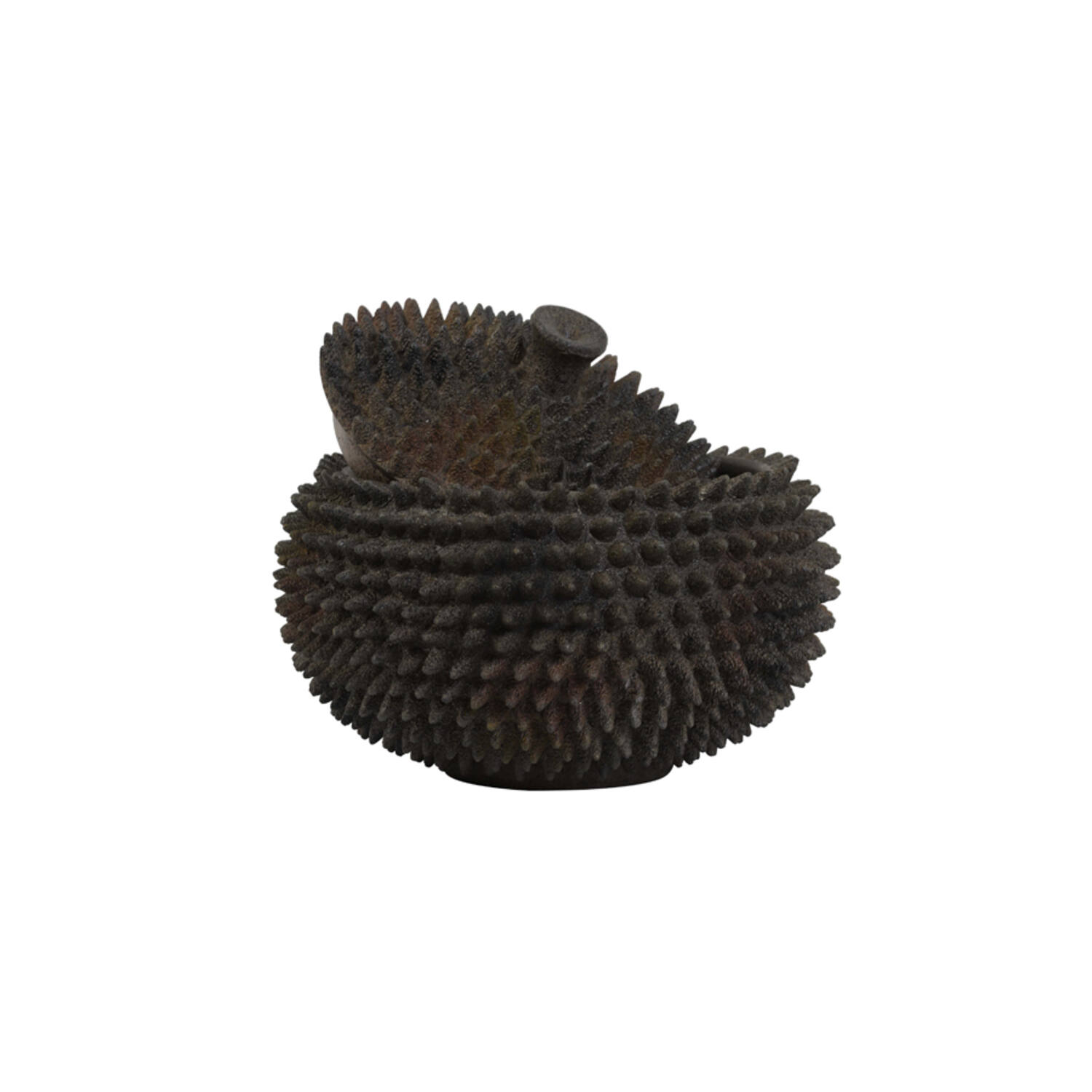 Deco box Ø22,5x17 cm CALDRAS bruin
